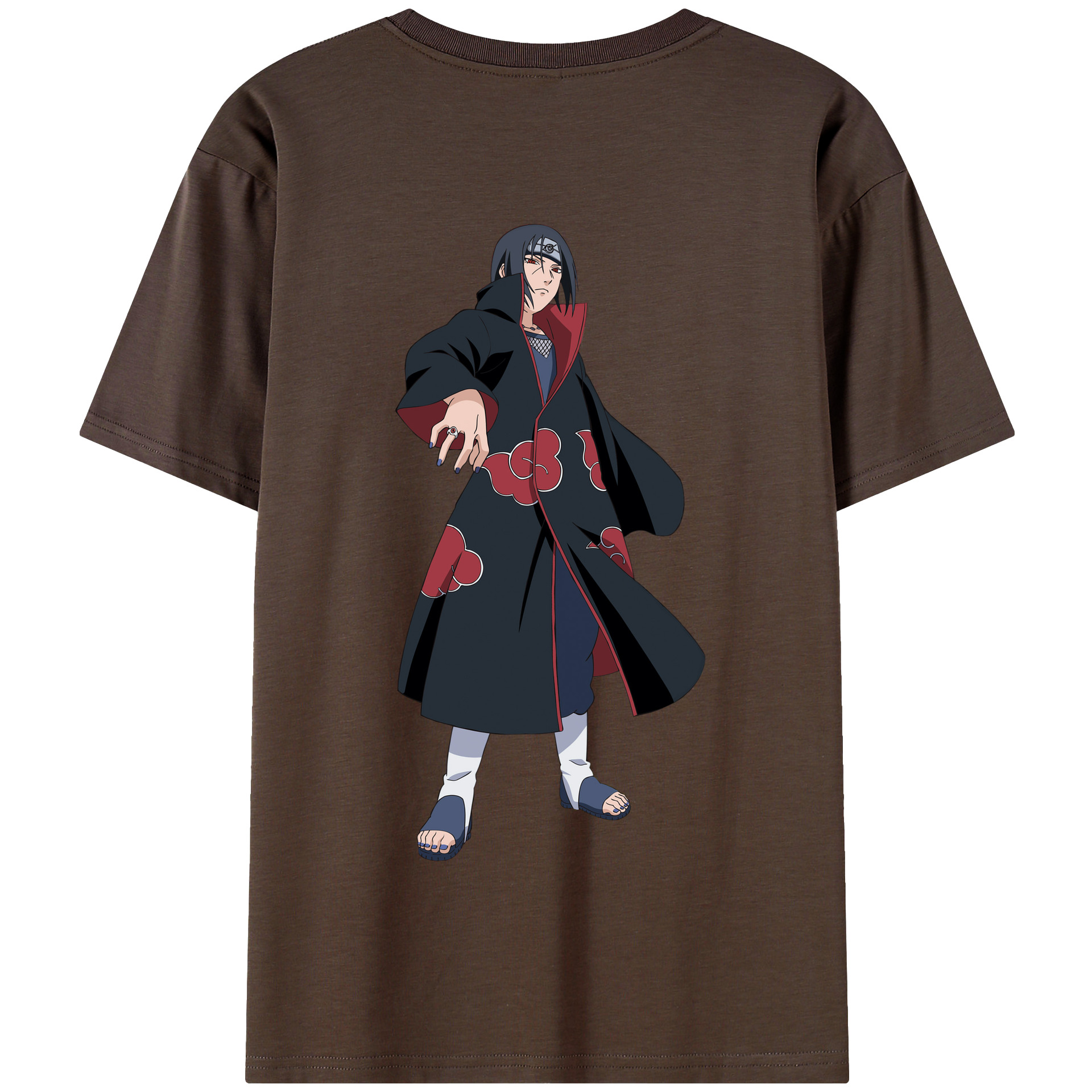 （画像用） NARUTO -ナルト- うちは イタチ Uchiha Itachi 綿100％半袖Tシャツ（背面プリント）