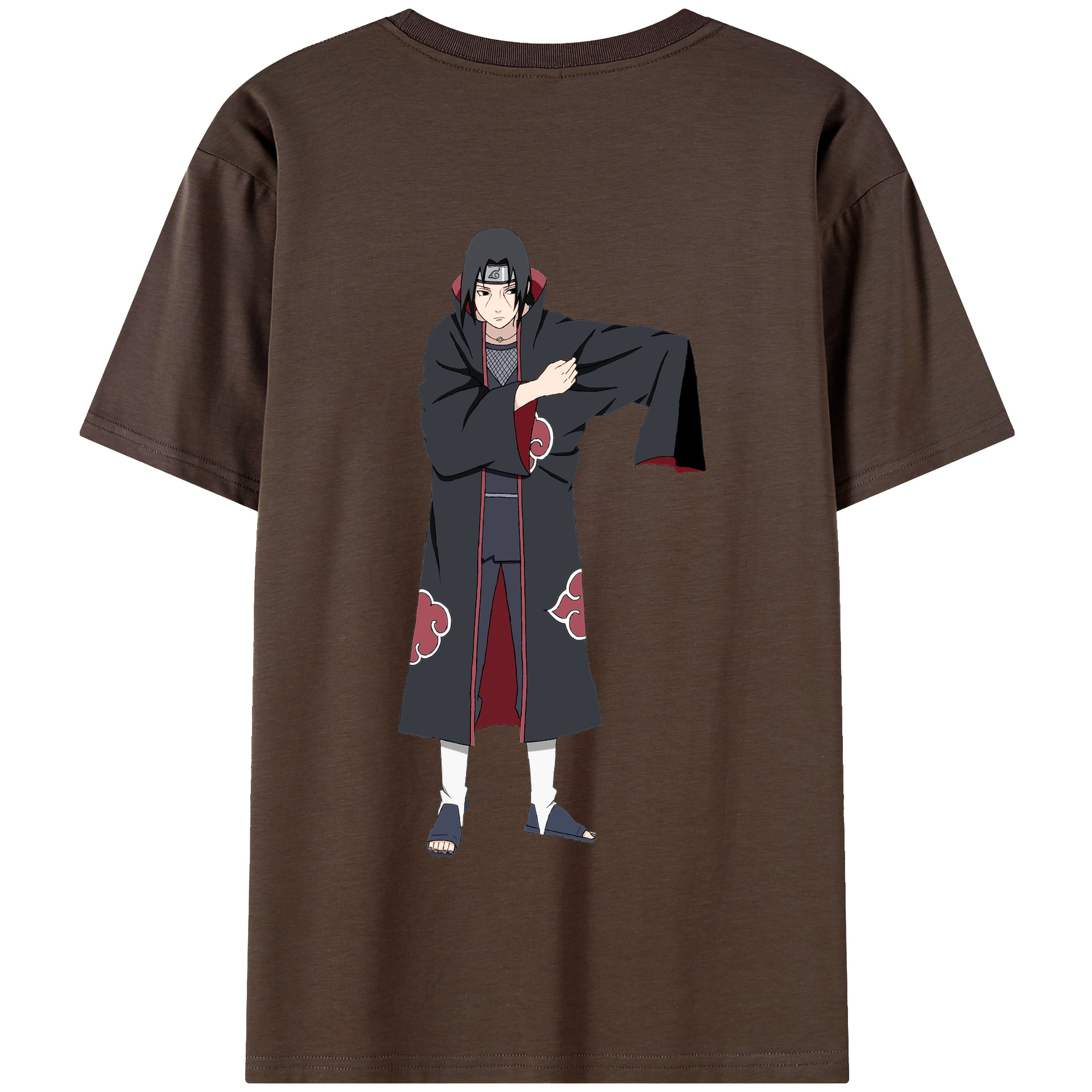 （画像用） NARUTO -ナルト- うちは イタチ Uchiha Itachi 綿100％半袖Tシャツ（背面プリント）