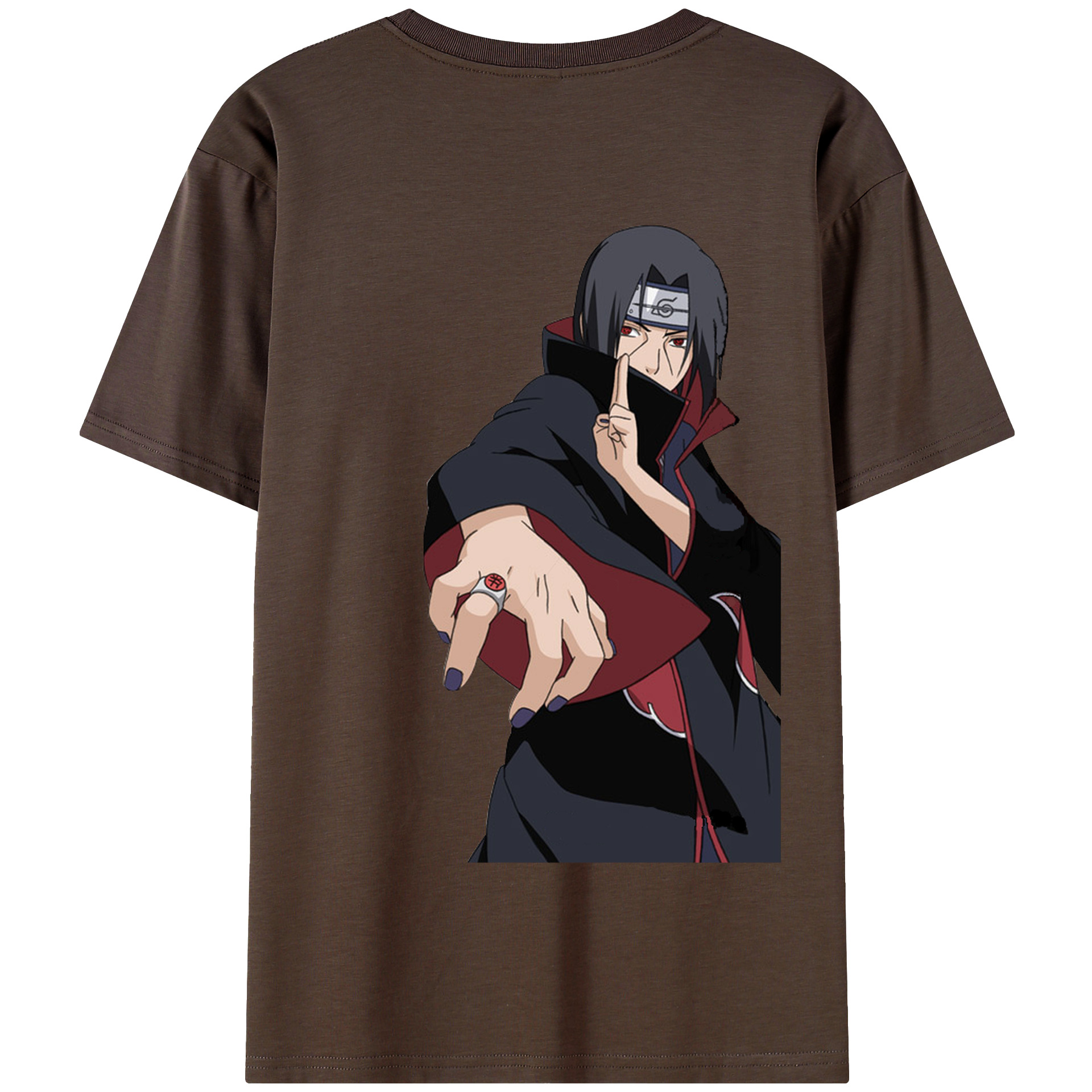 （画像用） NARUTO -ナルト- うちは イタチ Uchiha Itachi 綿100％半袖Tシャツ（背面プリント）