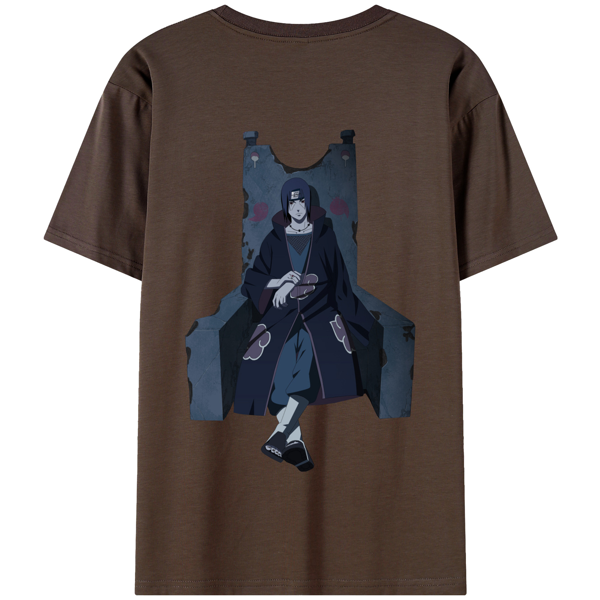 （画像用） NARUTO -ナルト- うちは イタチ Uchiha Itachi 綿100％半袖Tシャツ（背面プリント）