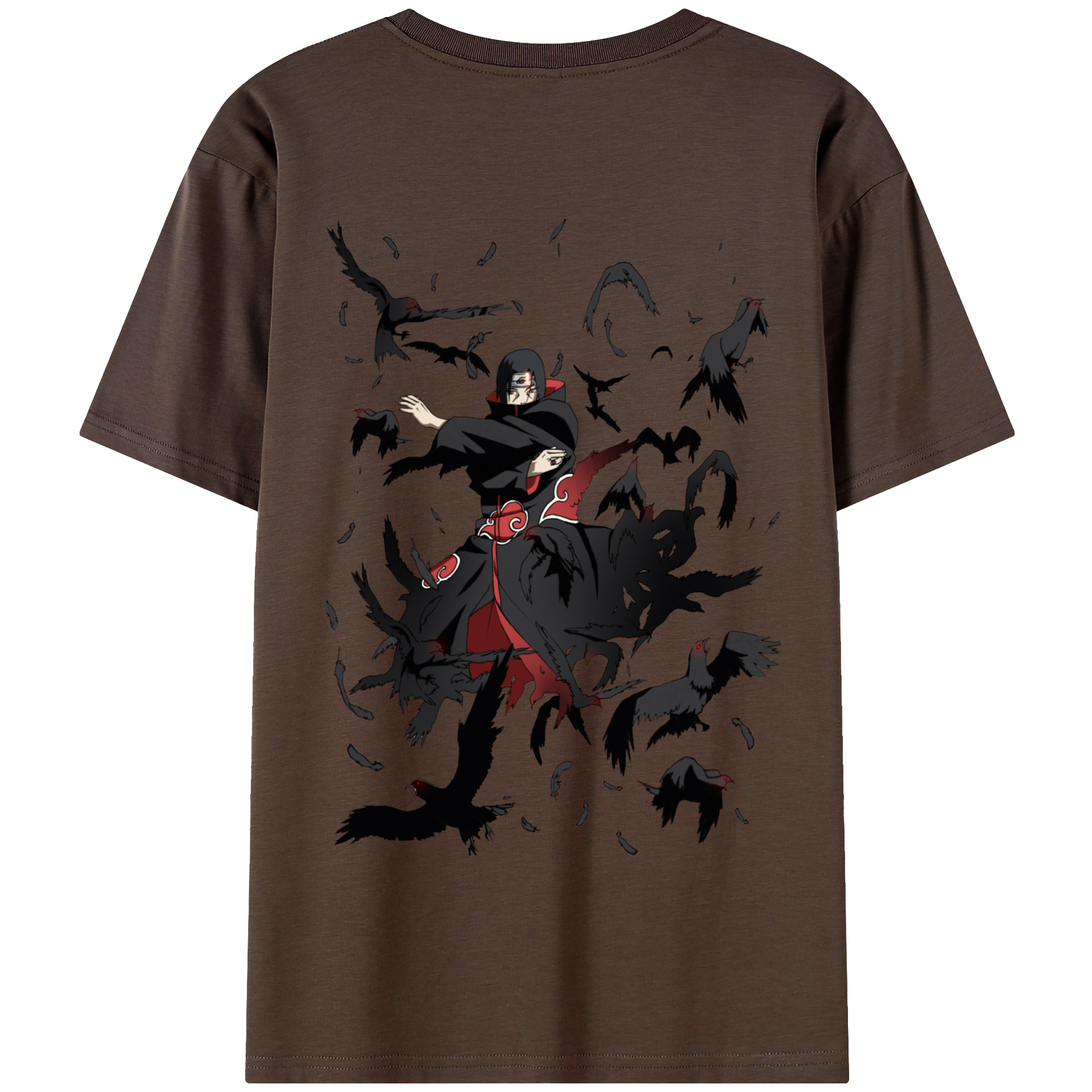 （画像用） NARUTO -ナルト- うちは イタチ Uchiha Itachi 綿100％半袖Tシャツ（背面プリント）