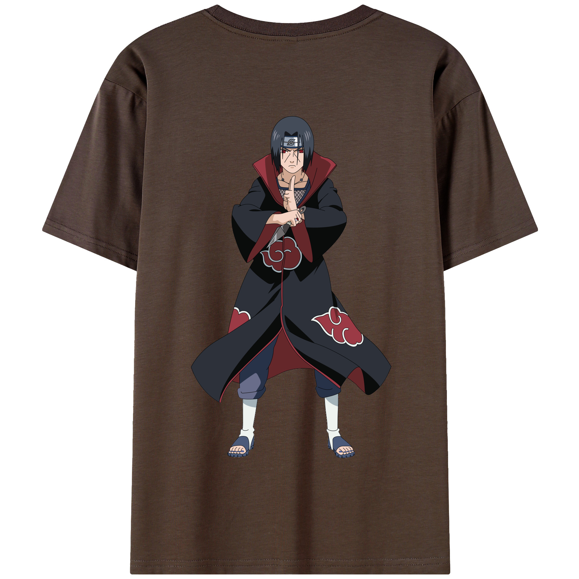 （画像用） NARUTO -ナルト- うちは イタチ Uchiha Itachi 綿100％半袖Tシャツ（背面プリント）