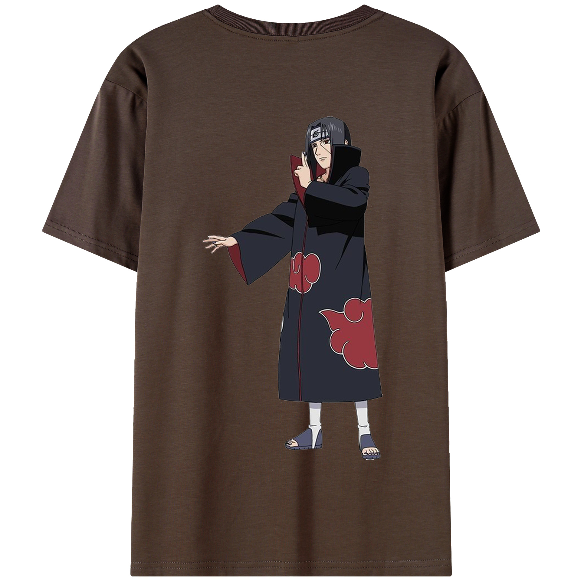 （画像用） NARUTO -ナルト- うちは イタチ Uchiha Itachi 綿100％半袖Tシャツ（背面プリント）