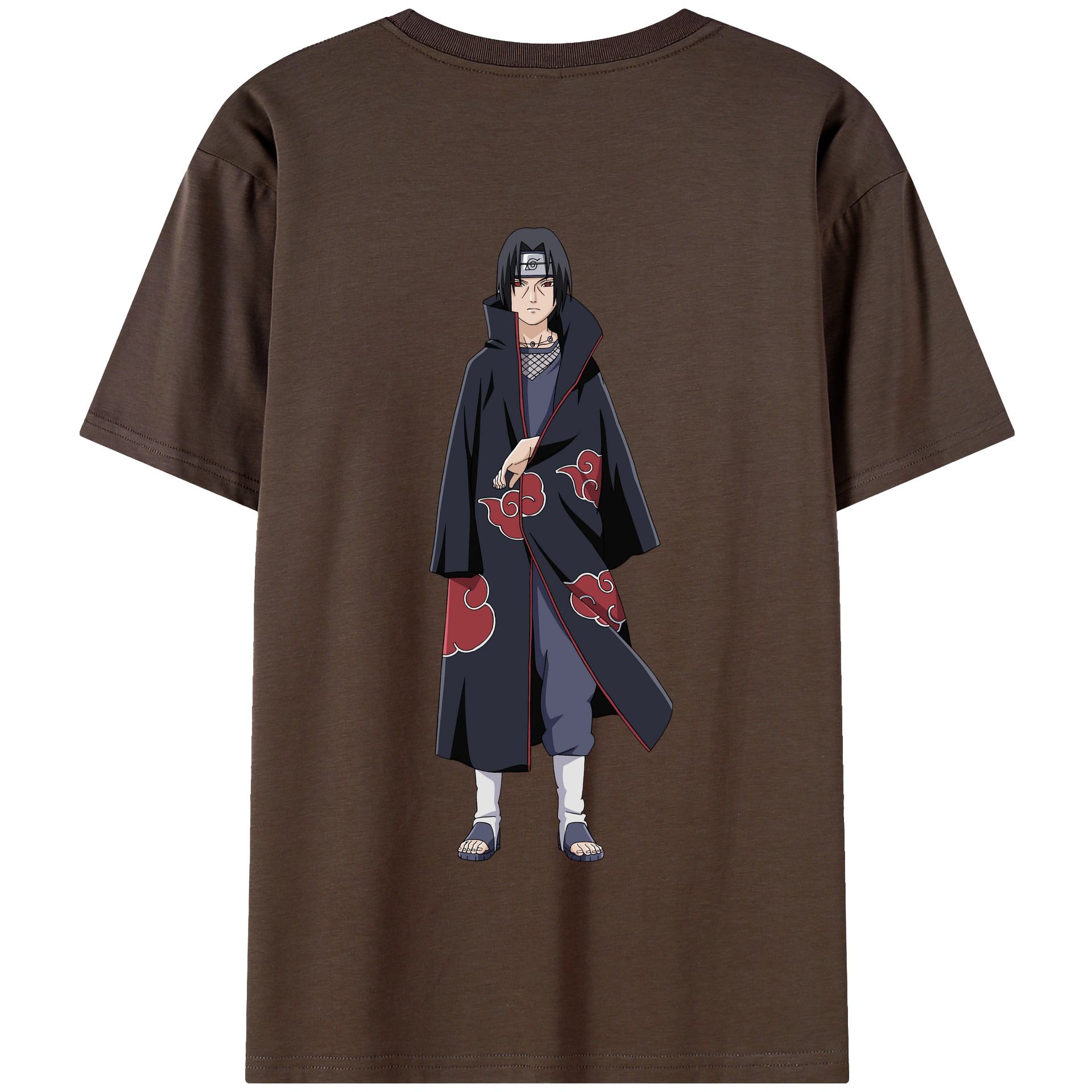 （画像用） NARUTO -ナルト- うちは イタチ Uchiha Itachi 綿100％半袖Tシャツ（背面プリント）