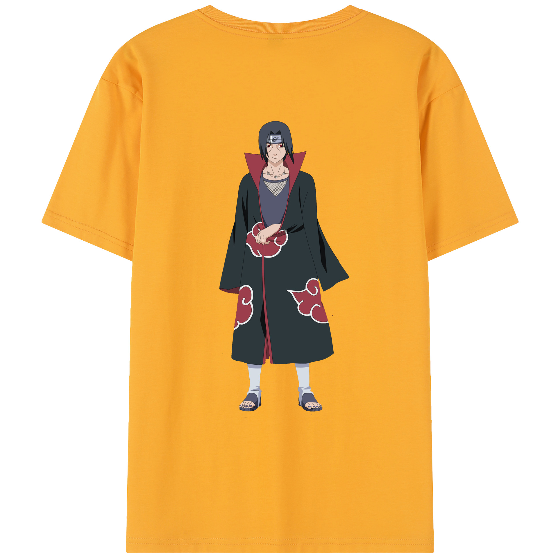 （画像用） NARUTO -ナルト- うちは イタチ Uchiha Itachi 綿100％半袖Tシャツ（背面プリント）
