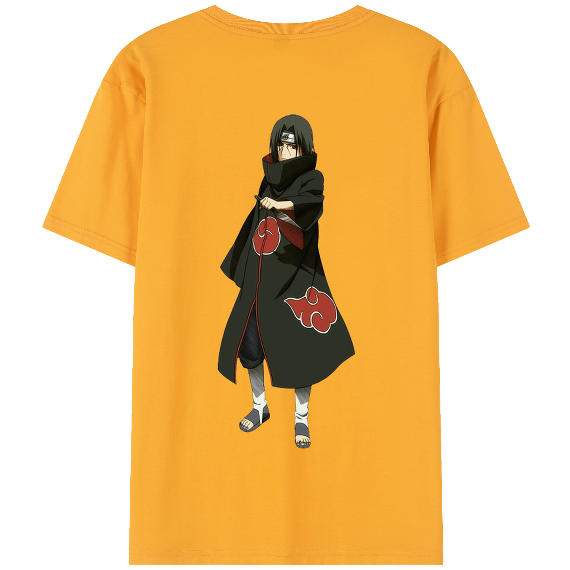 （画像用） NARUTO -ナルト- うちは イタチ Uchiha Itachi 綿100％半袖Tシャツ（背面プリント）