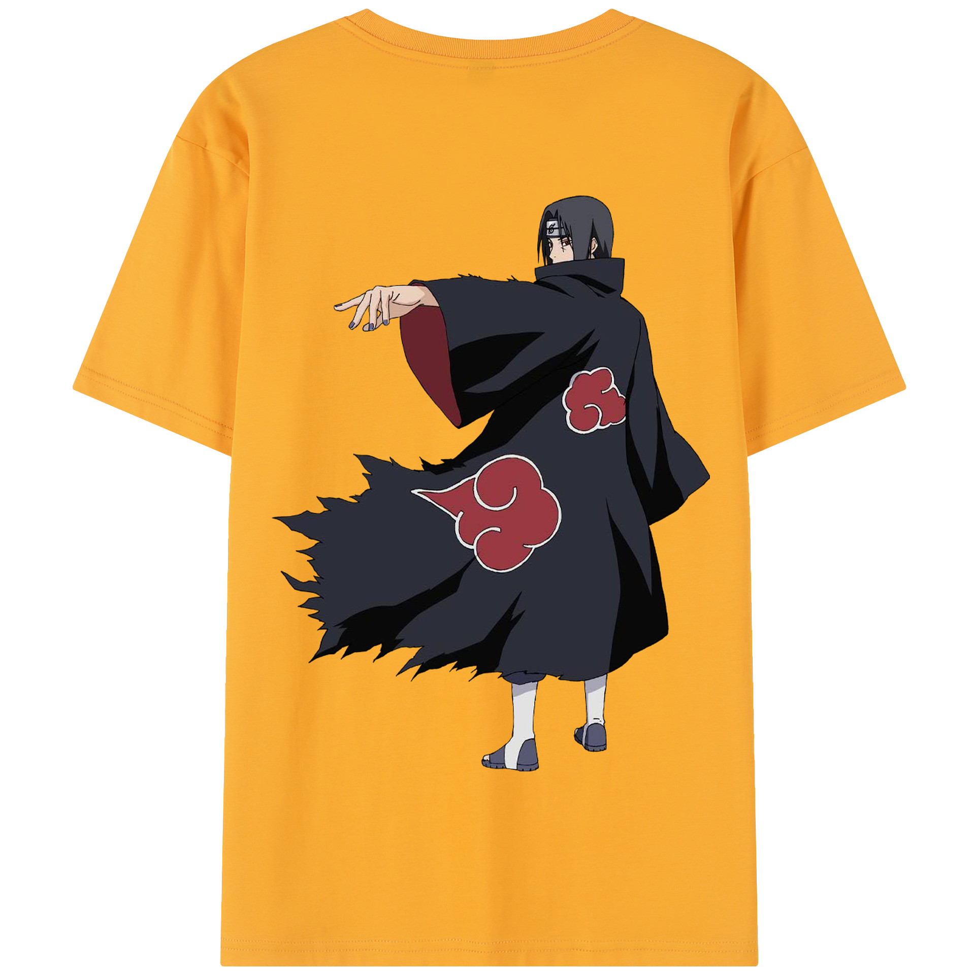（画像用） NARUTO -ナルト- うちは イタチ Uchiha Itachi 綿100％半袖Tシャツ（背面プリント）
