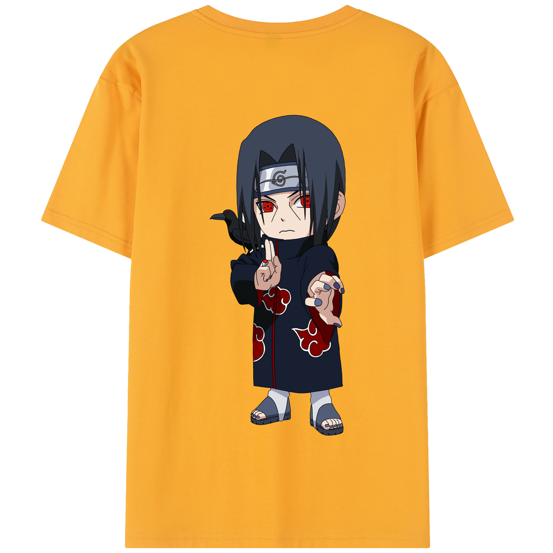 （画像用） NARUTO -ナルト- うちは イタチ Uchiha Itachi 綿100％半袖Tシャツ（背面プリント）
