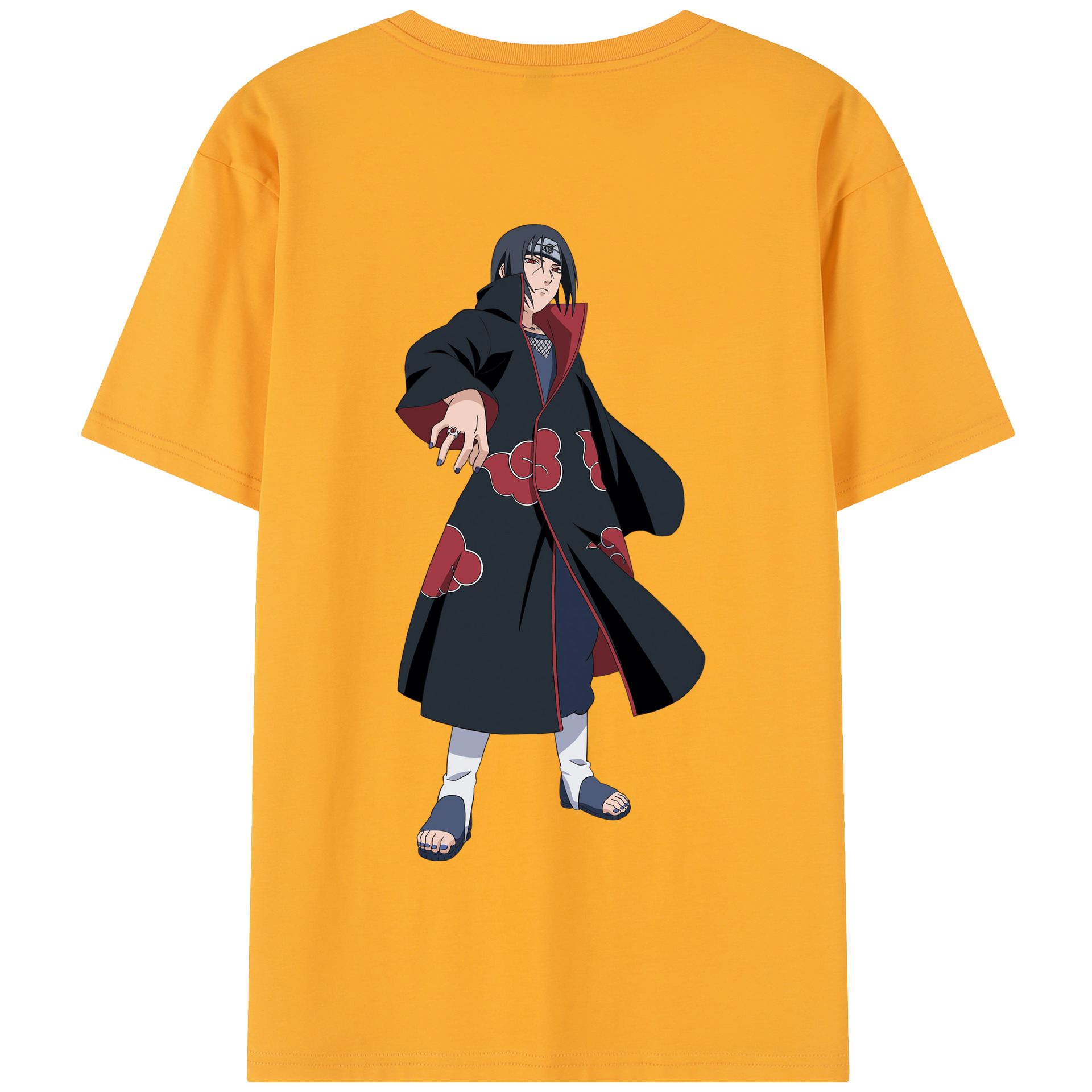 （画像用） NARUTO -ナルト- うちは イタチ Uchiha Itachi 綿100％半袖Tシャツ（背面プリント）