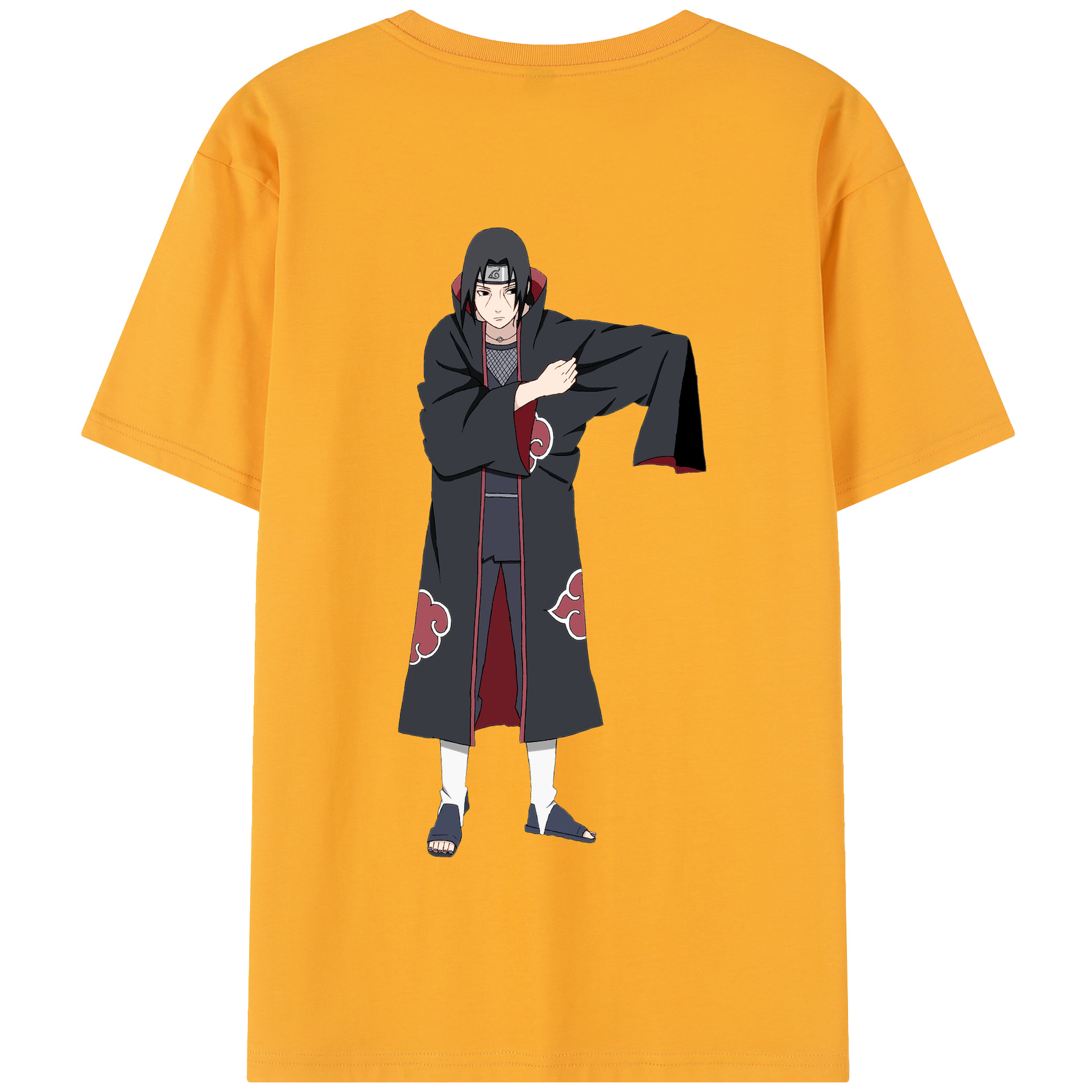 （画像用） NARUTO -ナルト- うちは イタチ Uchiha Itachi 綿100％半袖Tシャツ（背面プリント）
