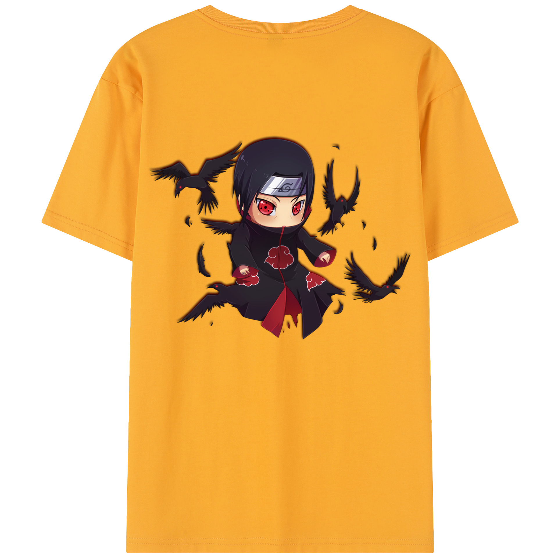 （画像用） NARUTO -ナルト- うちは イタチ Uchiha Itachi 綿100％半袖Tシャツ（背面プリント）