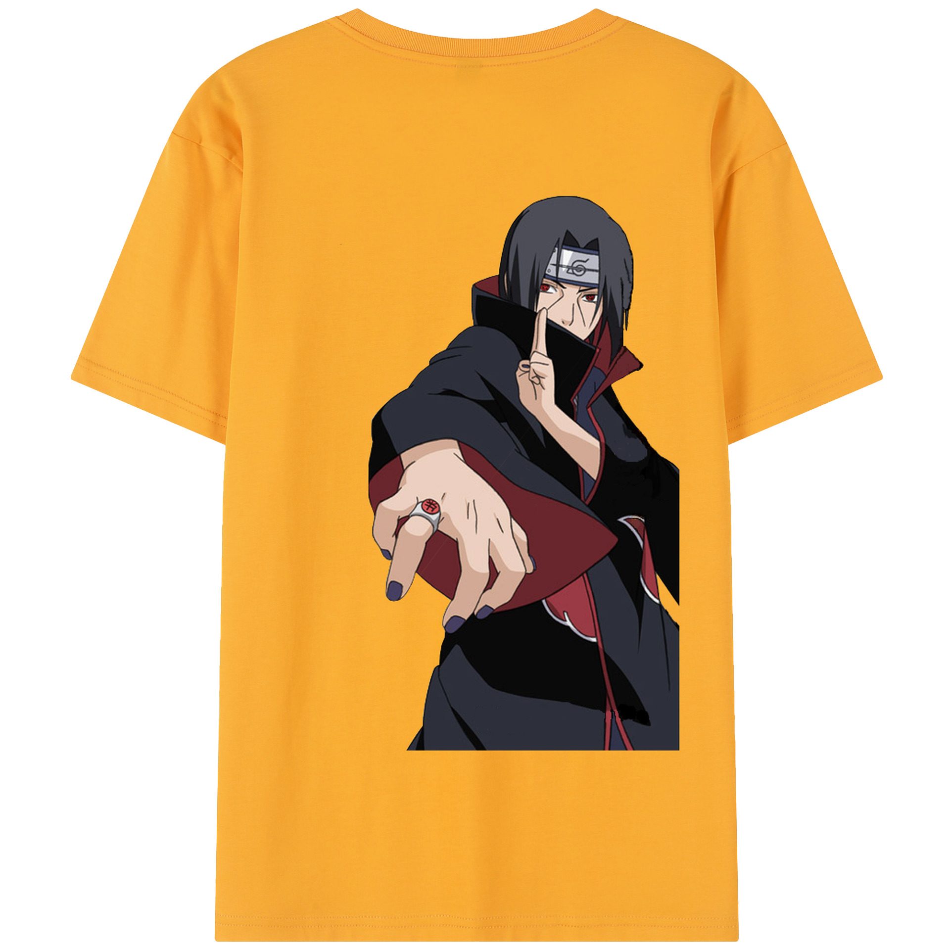 （画像用） NARUTO -ナルト- うちは イタチ Uchiha Itachi 綿100％半袖Tシャツ（背面プリント）