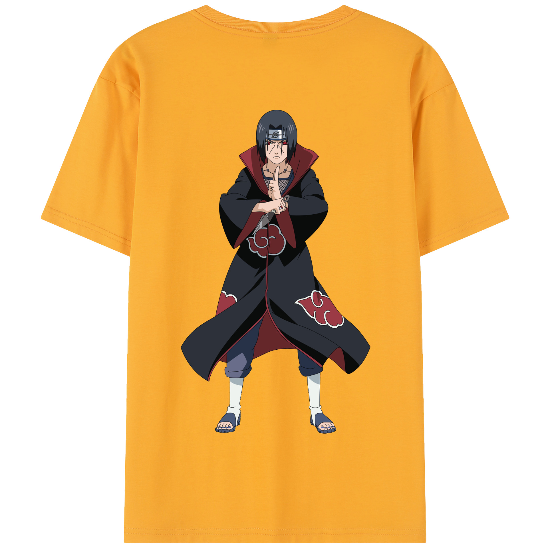 （画像用） NARUTO -ナルト- うちは イタチ Uchiha Itachi 綿100％半袖Tシャツ（背面プリント）