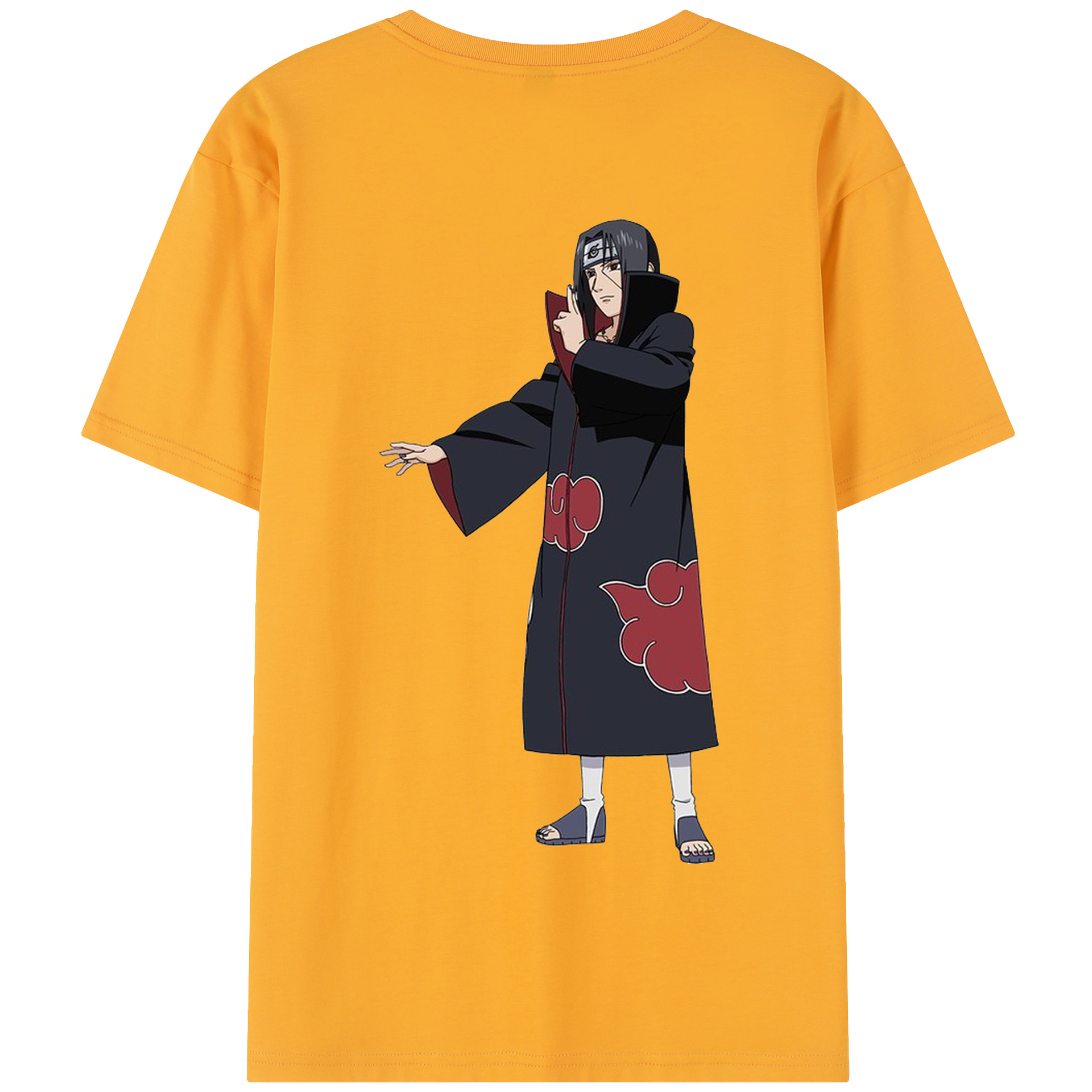 （画像用） NARUTO -ナルト- うちは イタチ Uchiha Itachi 綿100％半袖Tシャツ（背面プリント）