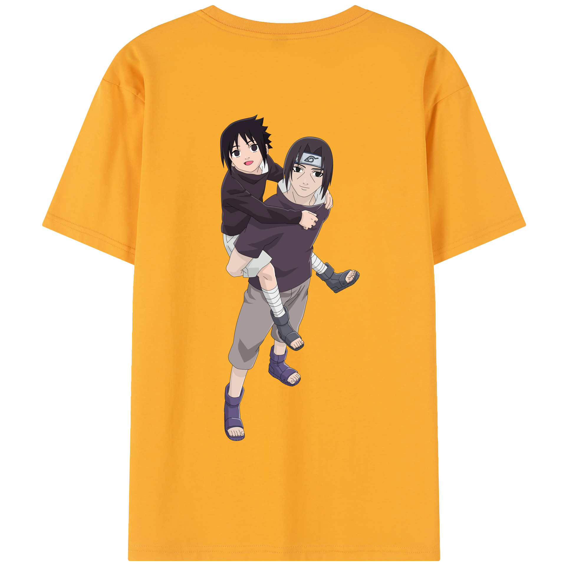 （画像用） NARUTO -ナルト- うちは イタチ Uchiha Itachi 綿100％半袖Tシャツ（背面プリント）