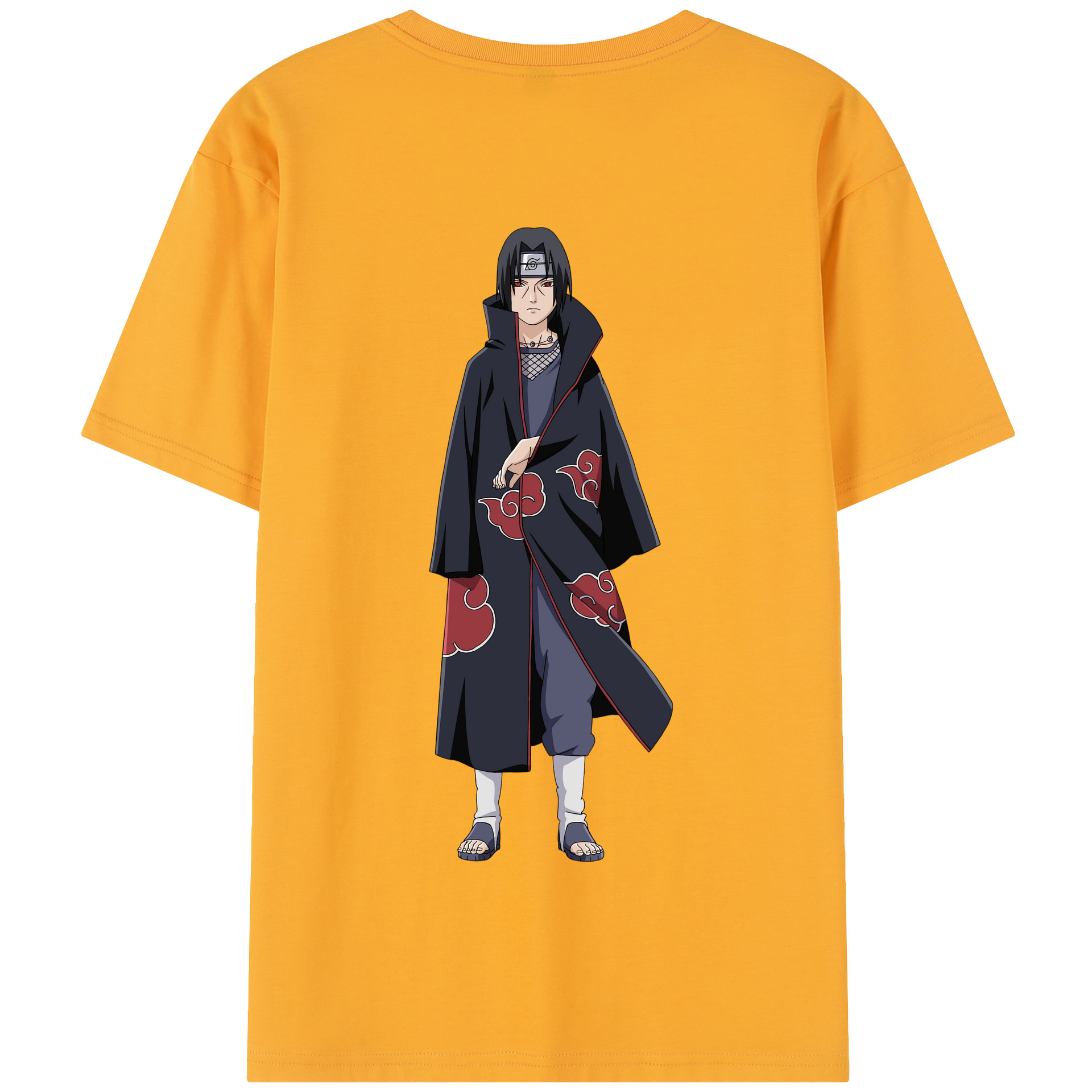 （画像用） NARUTO -ナルト- うちは イタチ Uchiha Itachi 綿100％半袖Tシャツ（背面プリント）