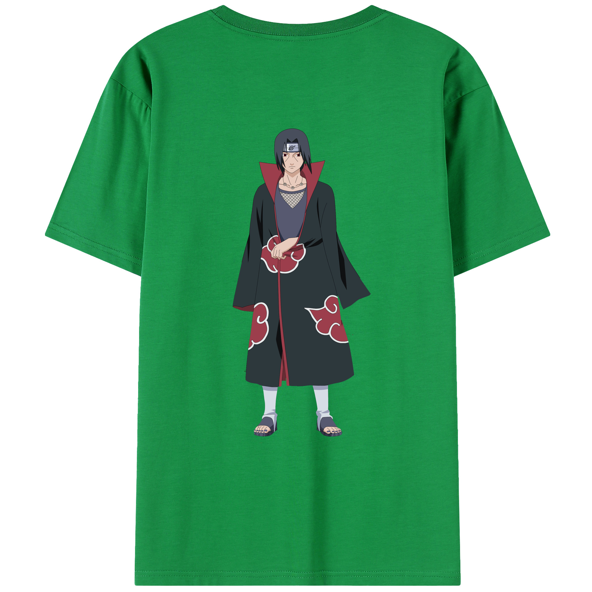 （画像用） NARUTO -ナルト- うちは イタチ Uchiha Itachi 綿100％半袖Tシャツ（背面プリント）