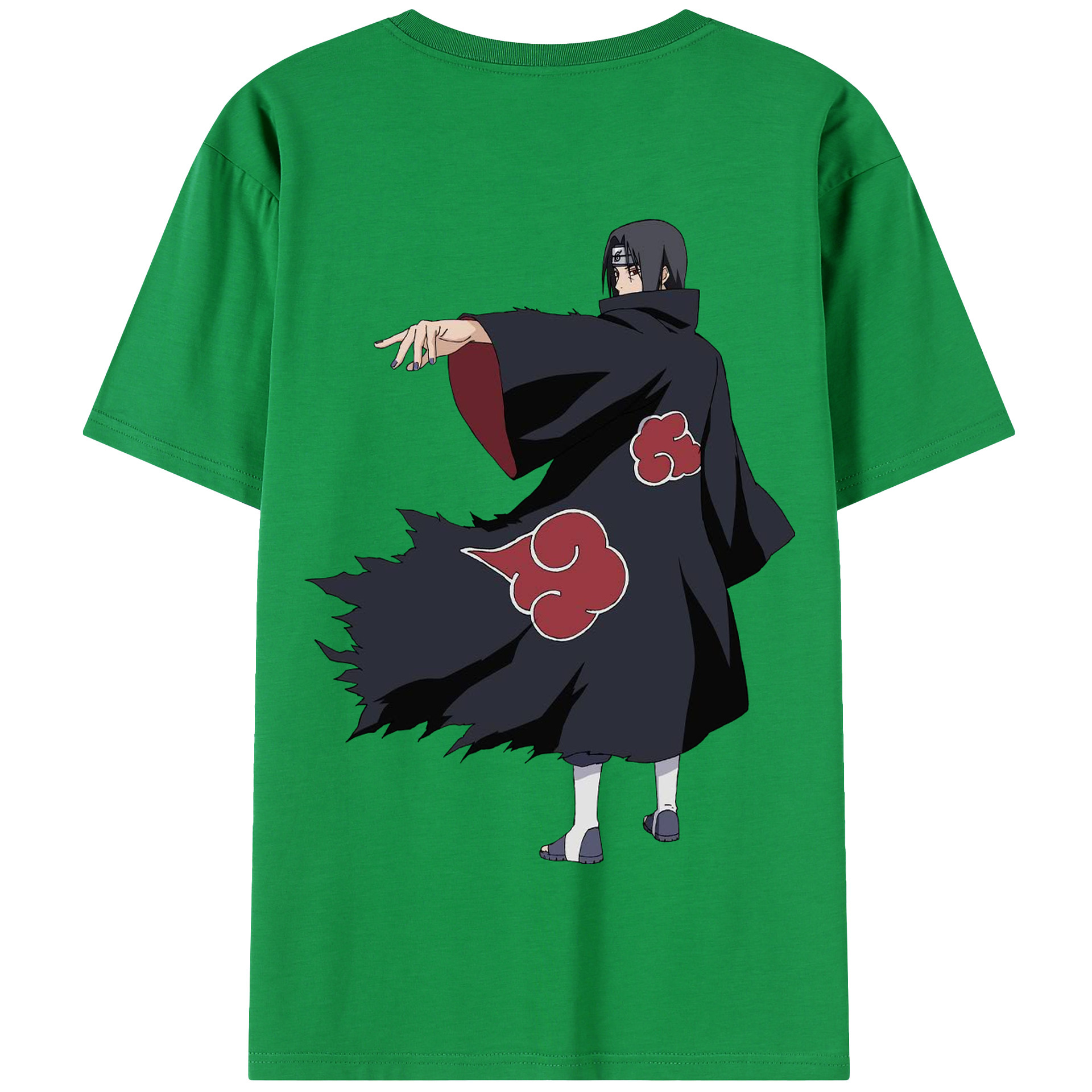 （画像用） NARUTO -ナルト- うちは イタチ Uchiha Itachi 綿100％半袖Tシャツ（背面プリント）