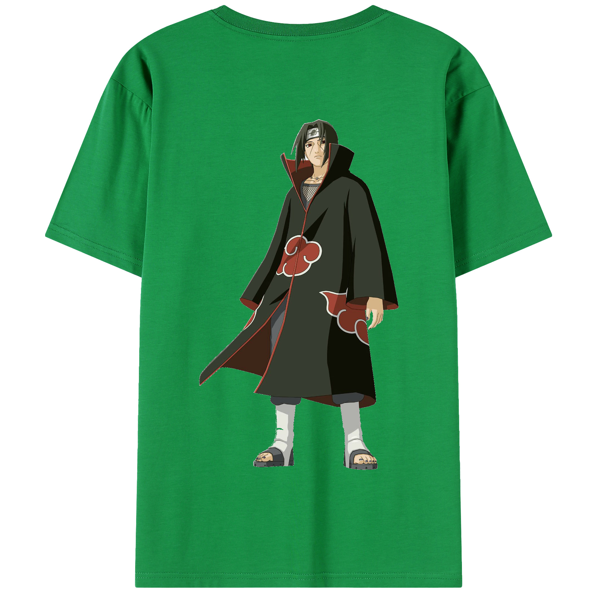 （画像用） NARUTO -ナルト- うちは イタチ Uchiha Itachi 綿100％半袖Tシャツ（背面プリント）