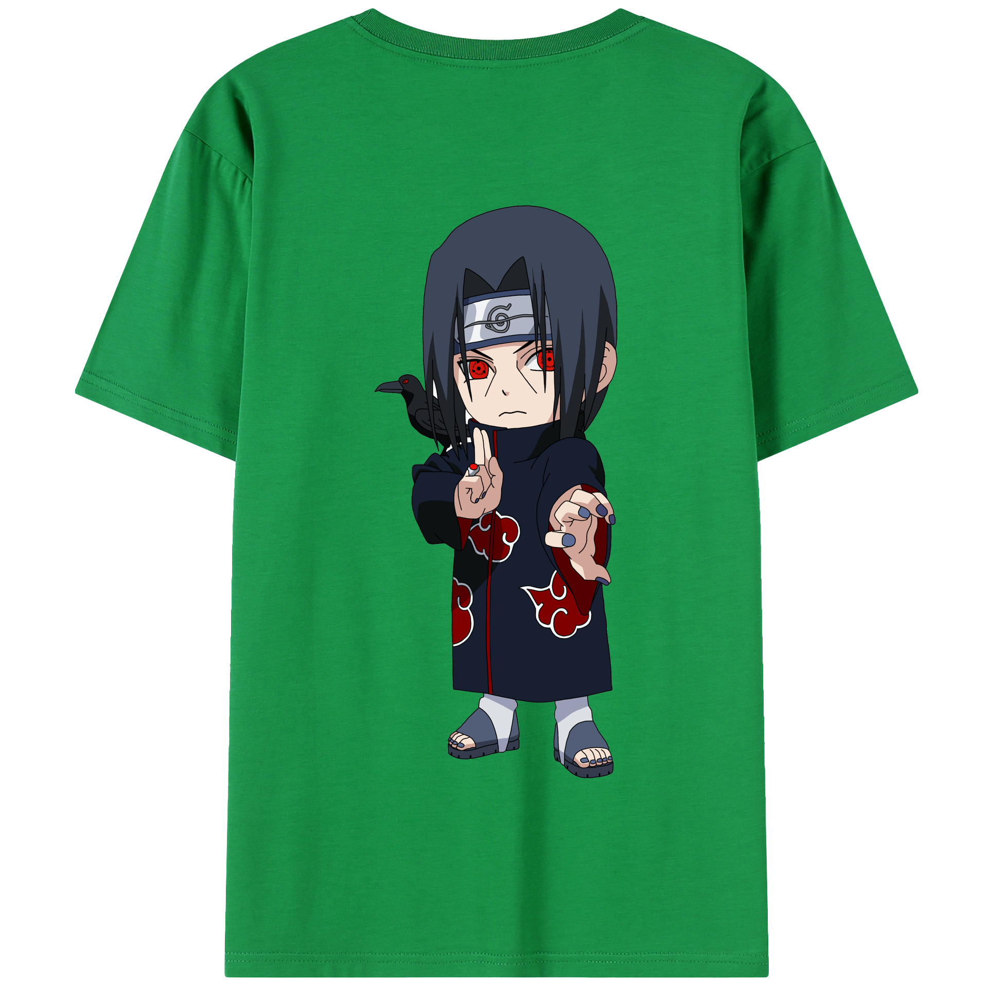 （画像用） NARUTO -ナルト- うちは イタチ Uchiha Itachi 綿100％半袖Tシャツ（背面プリント）