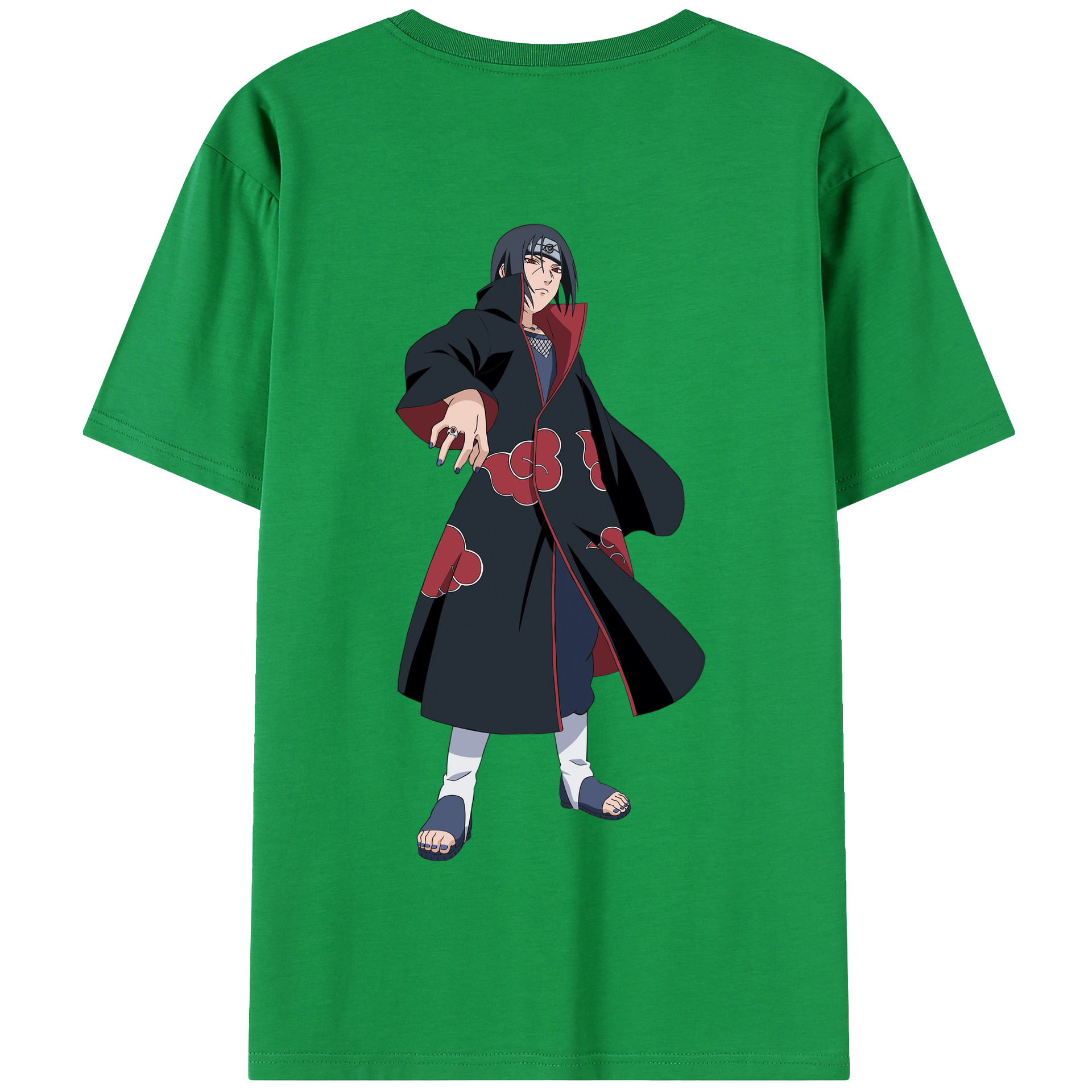 （画像用） NARUTO -ナルト- うちは イタチ Uchiha Itachi 綿100％半袖Tシャツ（背面プリント）