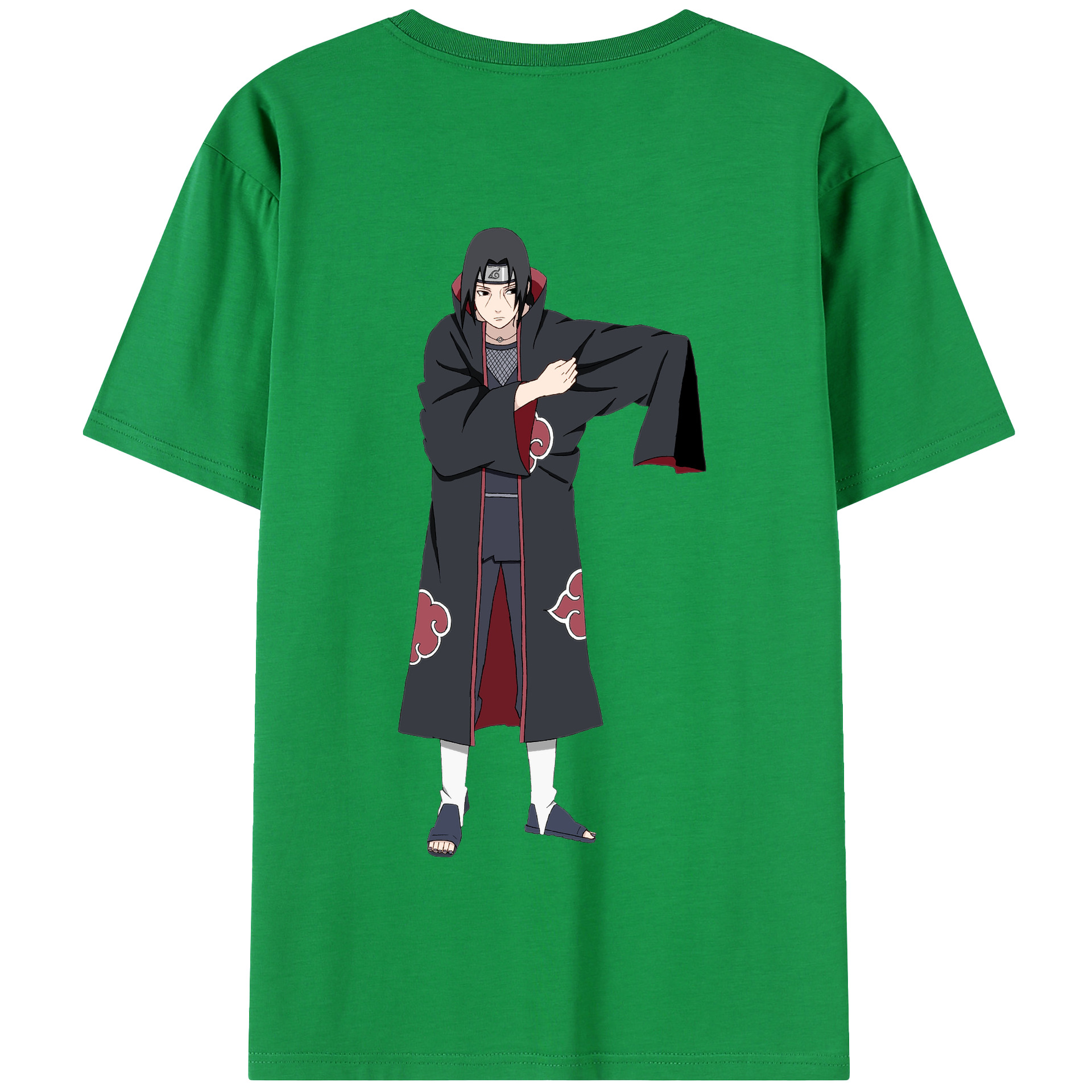 （画像用） NARUTO -ナルト- うちは イタチ Uchiha Itachi 綿100％半袖Tシャツ（背面プリント）