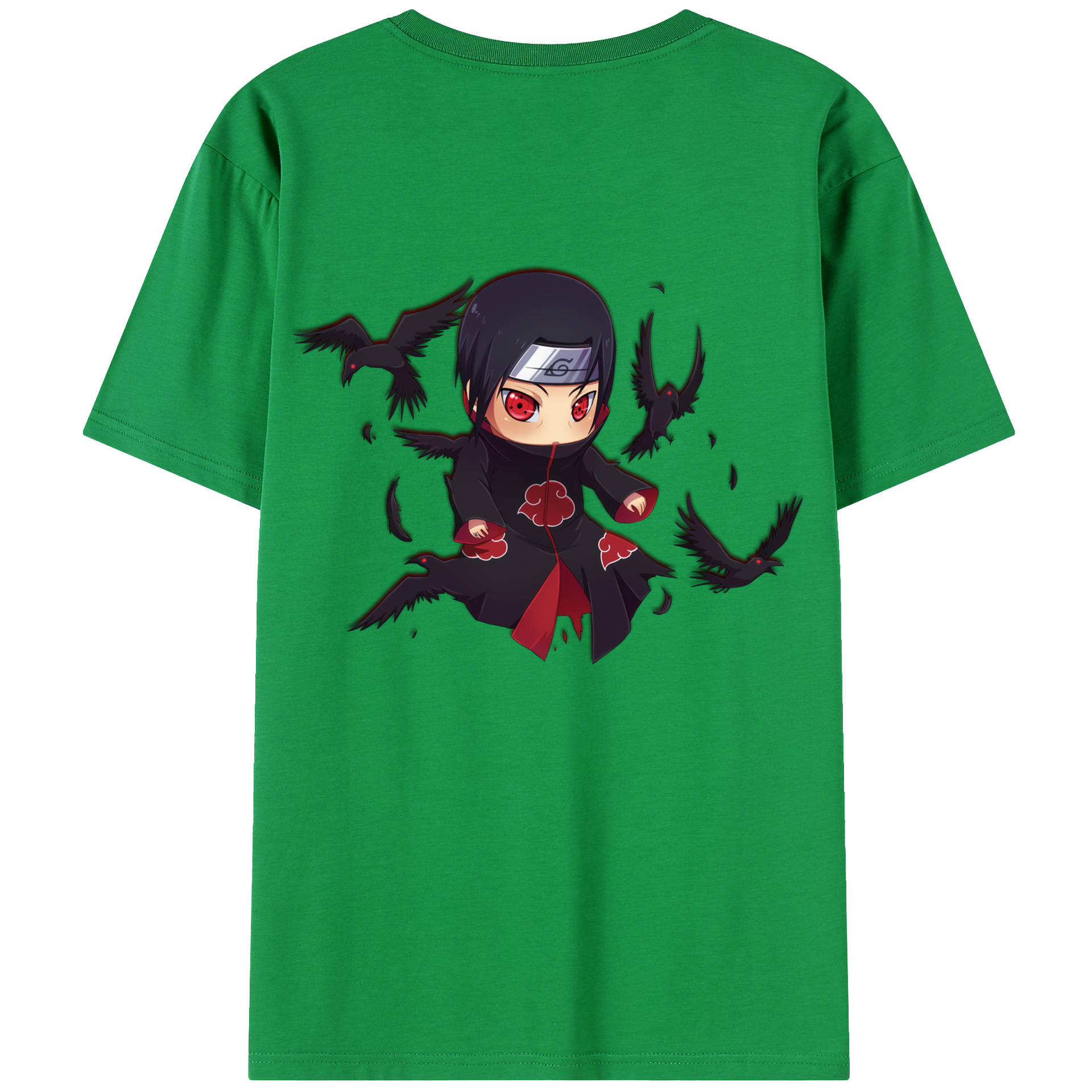 （画像用） NARUTO -ナルト- うちは イタチ Uchiha Itachi 綿100％半袖Tシャツ（背面プリント）