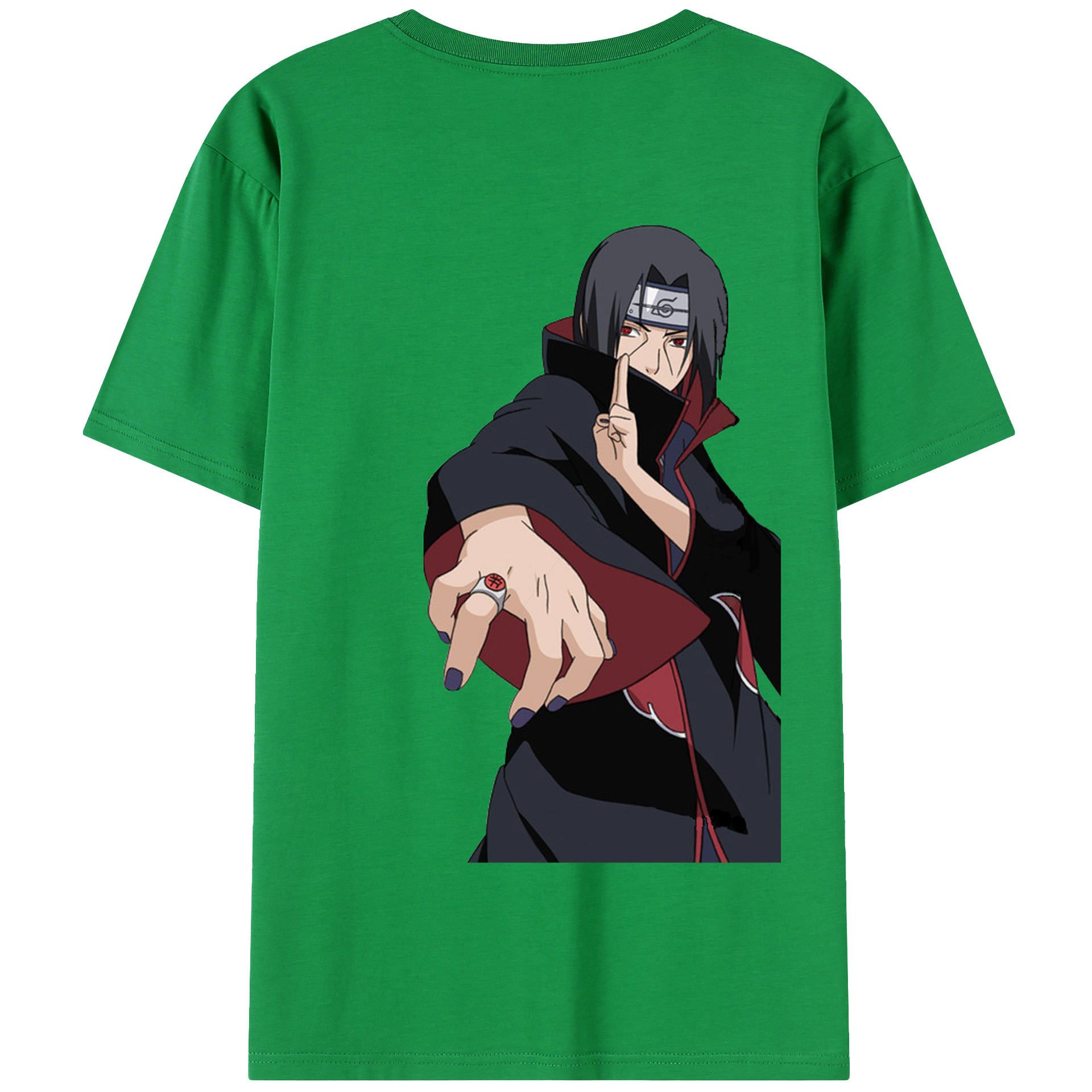 （画像用） NARUTO -ナルト- うちは イタチ Uchiha Itachi 綿100％半袖Tシャツ（背面プリント）