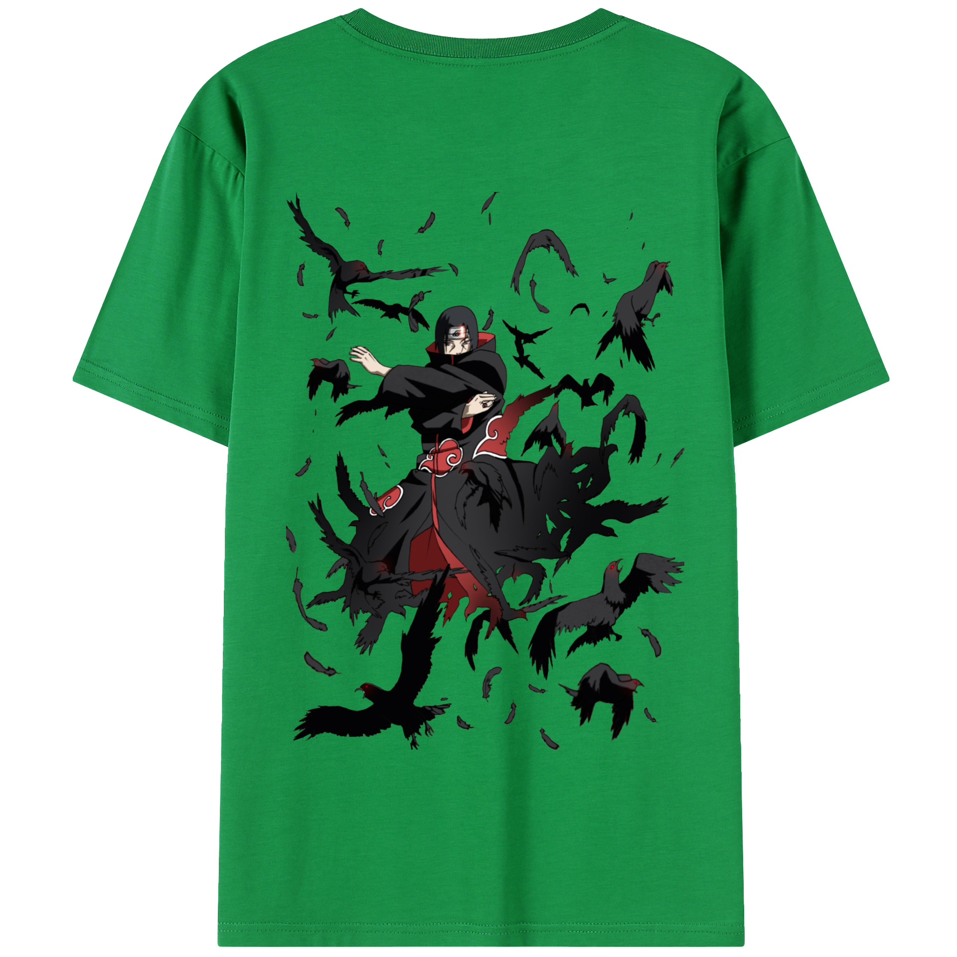 （画像用） NARUTO -ナルト- うちは イタチ Uchiha Itachi 綿100％半袖Tシャツ（背面プリント）