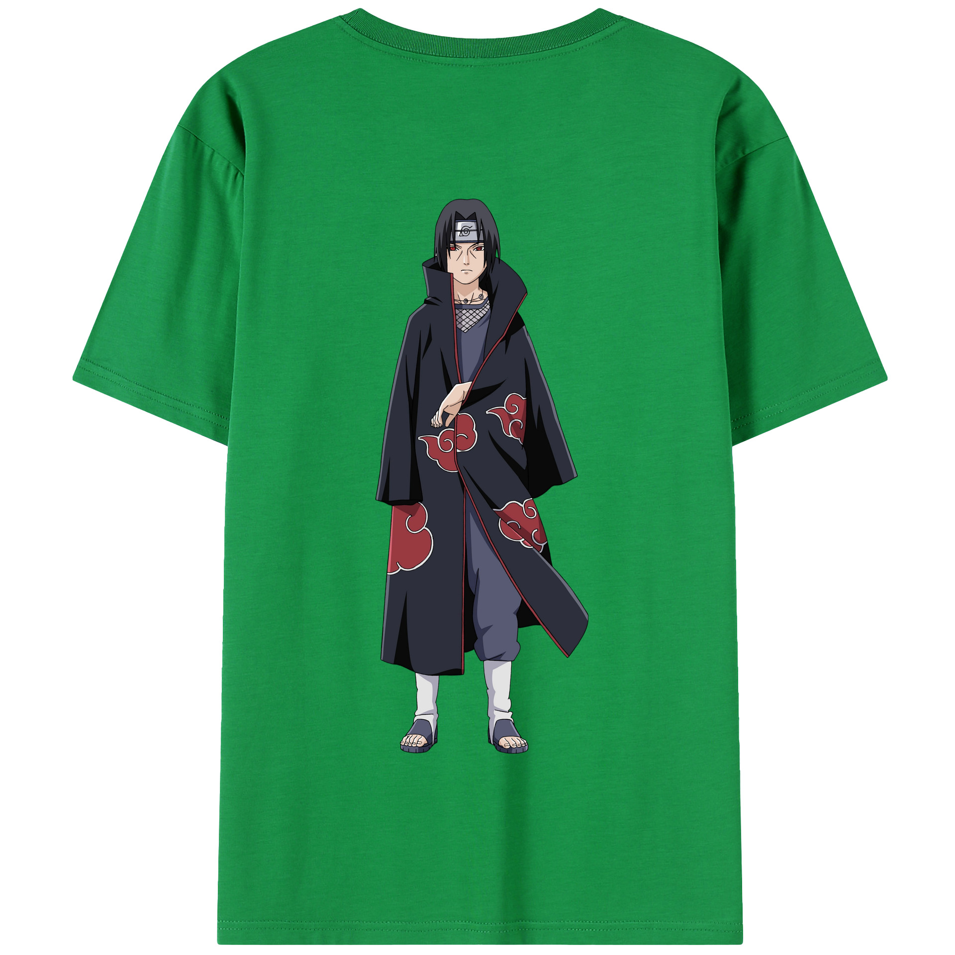 （画像用） NARUTO -ナルト- うちは イタチ Uchiha Itachi 綿100％半袖Tシャツ（背面プリント）