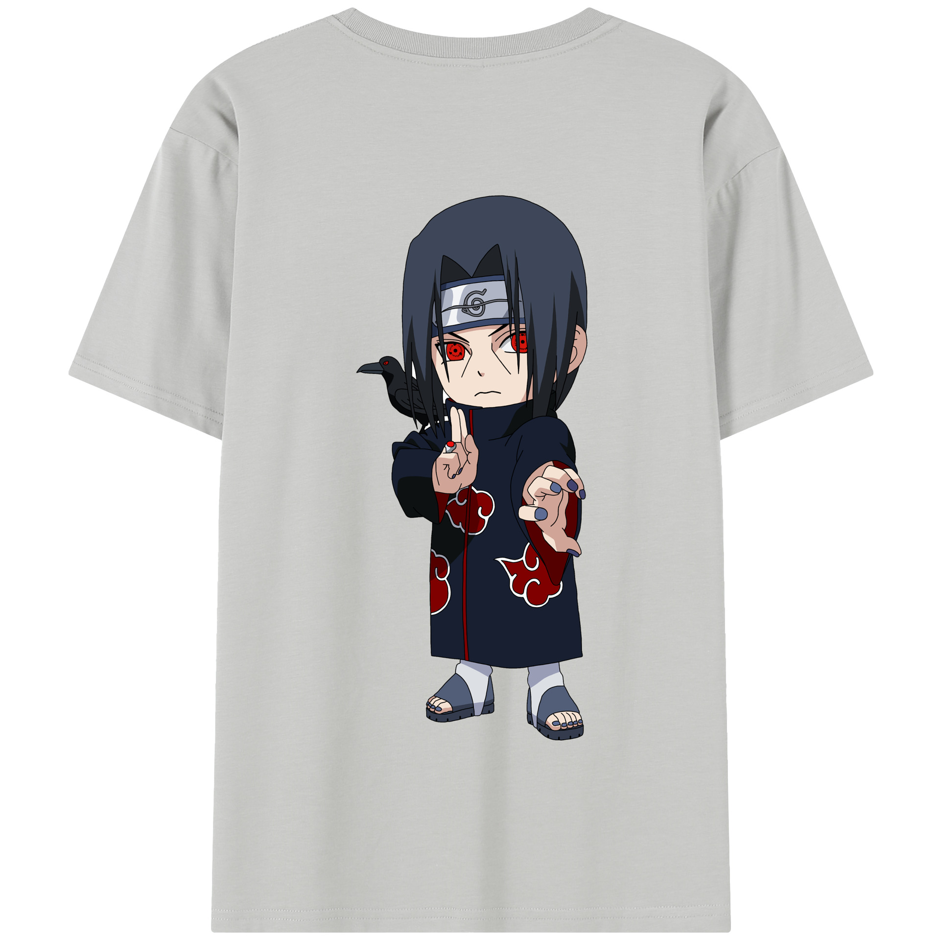 （画像用） NARUTO -ナルト- うちは イタチ Uchiha Itachi 綿100％半袖Tシャツ（背面プリント）