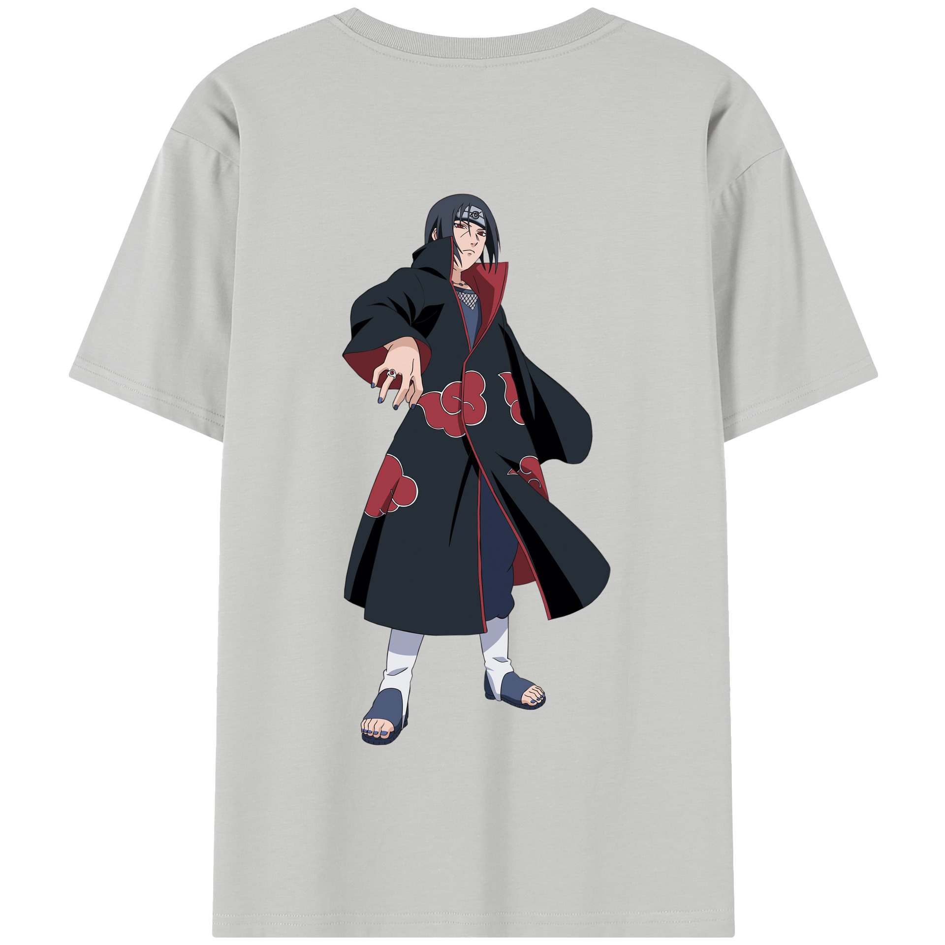 （画像用） NARUTO -ナルト- うちは イタチ Uchiha Itachi 綿100％半袖Tシャツ（背面プリント）