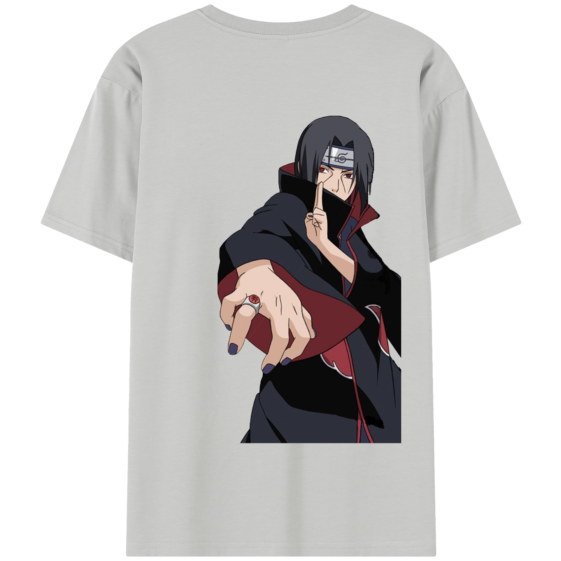（画像用） NARUTO -ナルト- うちは イタチ Uchiha Itachi 綿100％半袖Tシャツ（背面プリント）