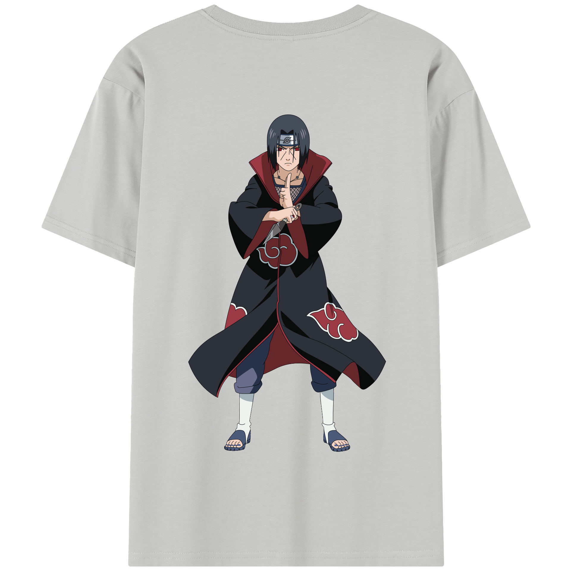 （画像用） NARUTO -ナルト- うちは イタチ Uchiha Itachi 綿100％半袖Tシャツ（背面プリント）