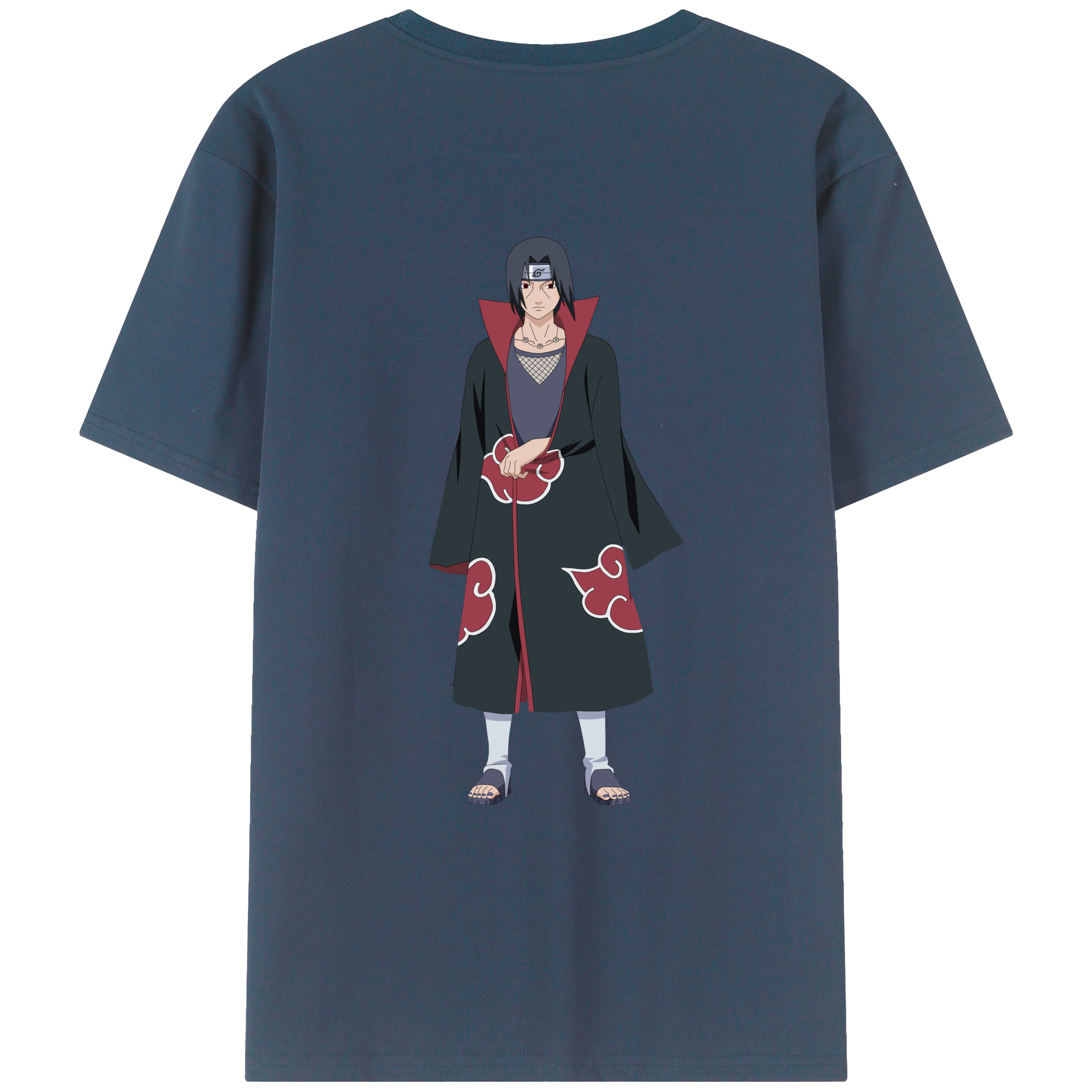 （画像用） NARUTO -ナルト- うちは イタチ Uchiha Itachi 綿100％半袖Tシャツ（背面プリント）