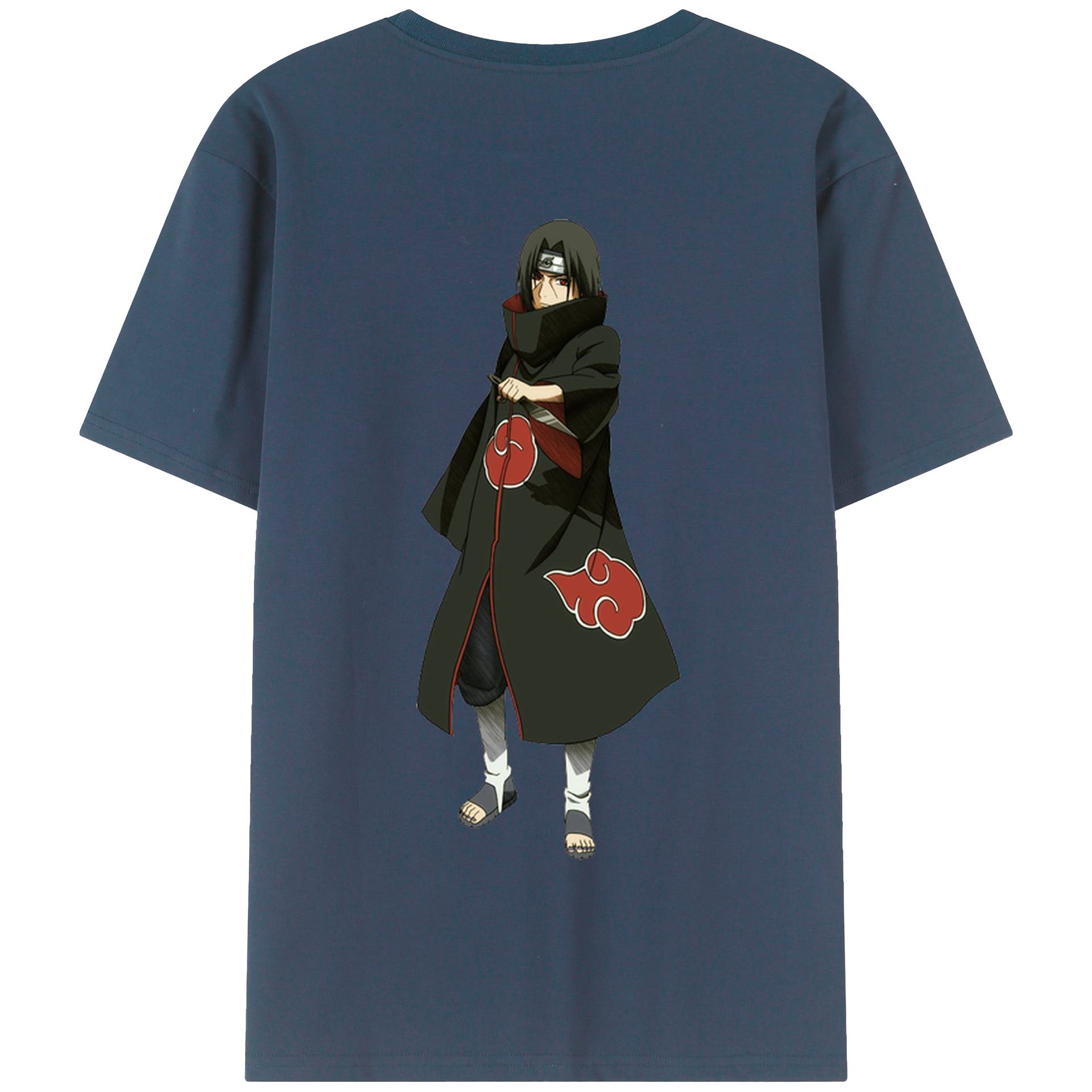 （画像用） NARUTO -ナルト- うちは イタチ Uchiha Itachi 綿100％半袖Tシャツ（背面プリント）