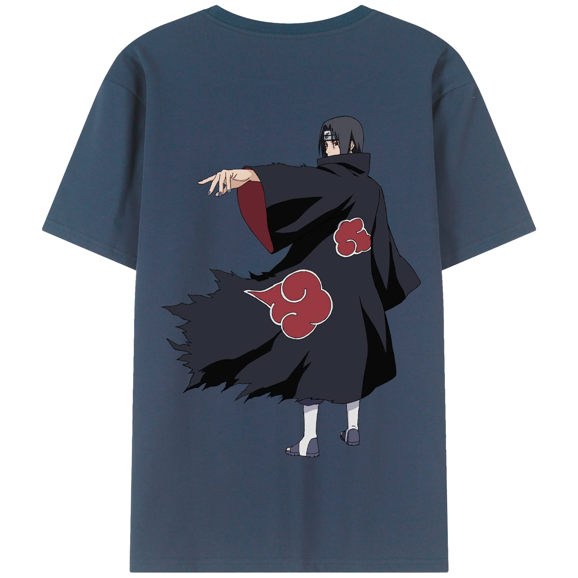（画像用） NARUTO -ナルト- うちは イタチ Uchiha Itachi 綿100％半袖Tシャツ（背面プリント）