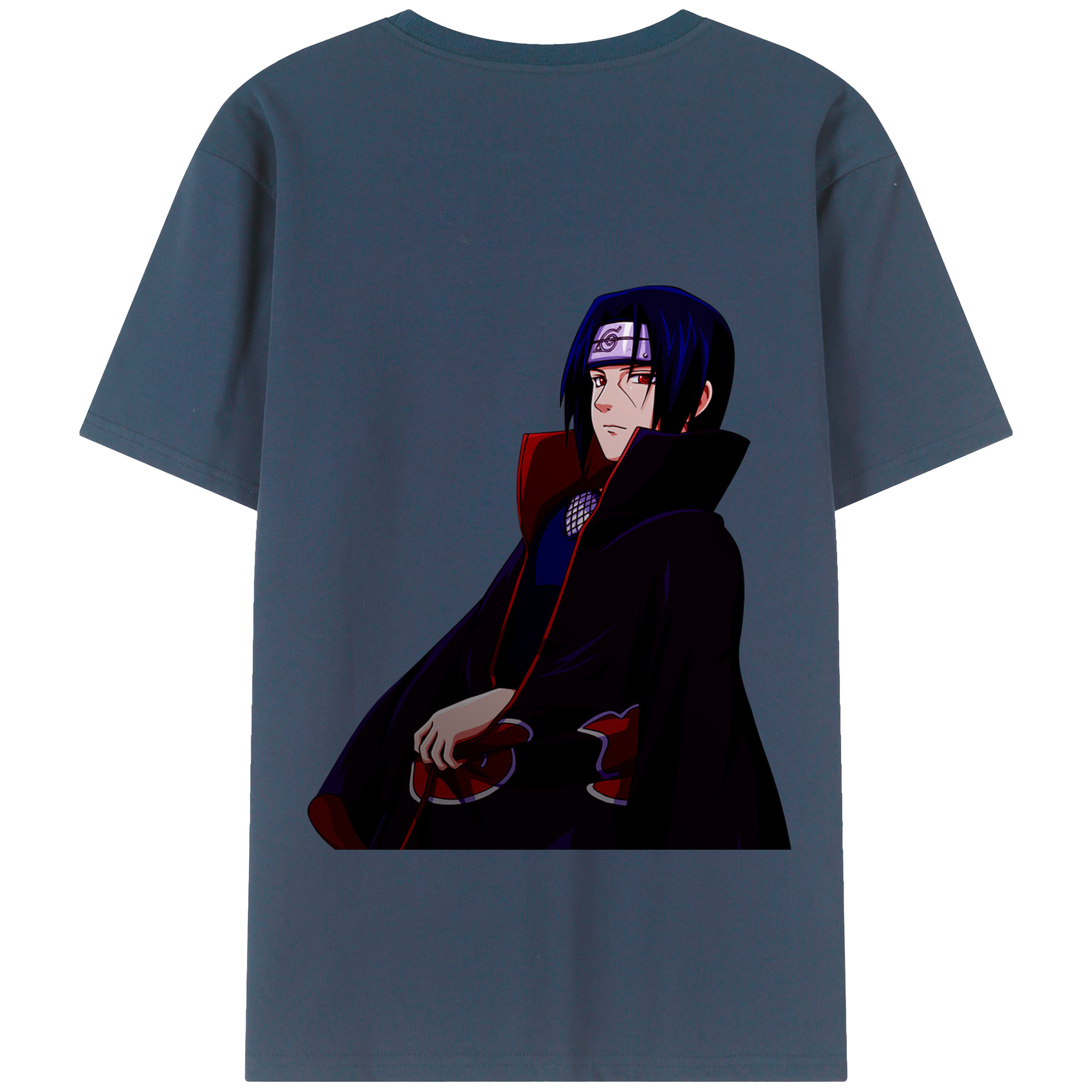 （画像用） NARUTO -ナルト- うちは イタチ Uchiha Itachi 綿100％半袖Tシャツ（背面プリント）