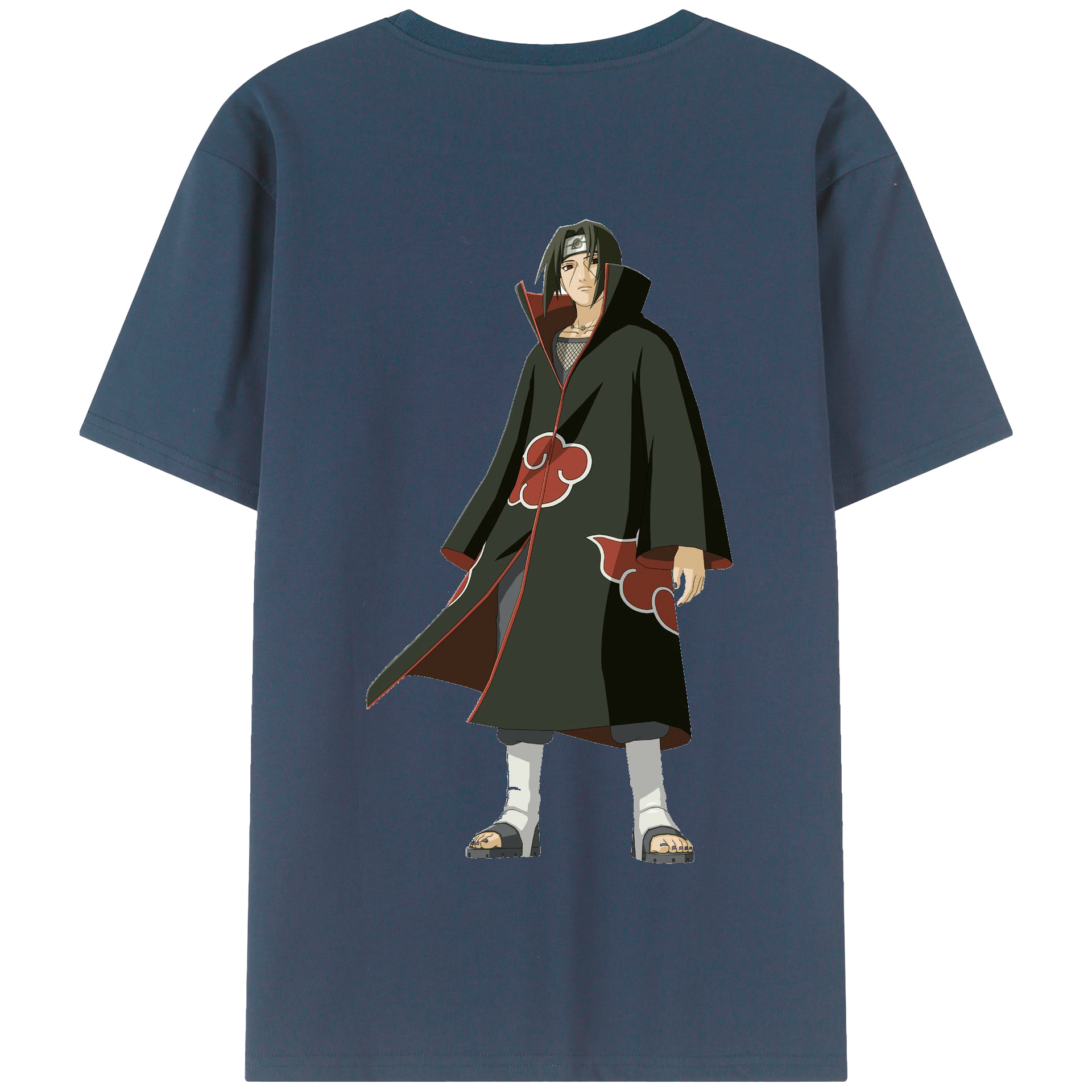 （画像用） NARUTO -ナルト- うちは イタチ Uchiha Itachi 綿100％半袖Tシャツ（背面プリント）