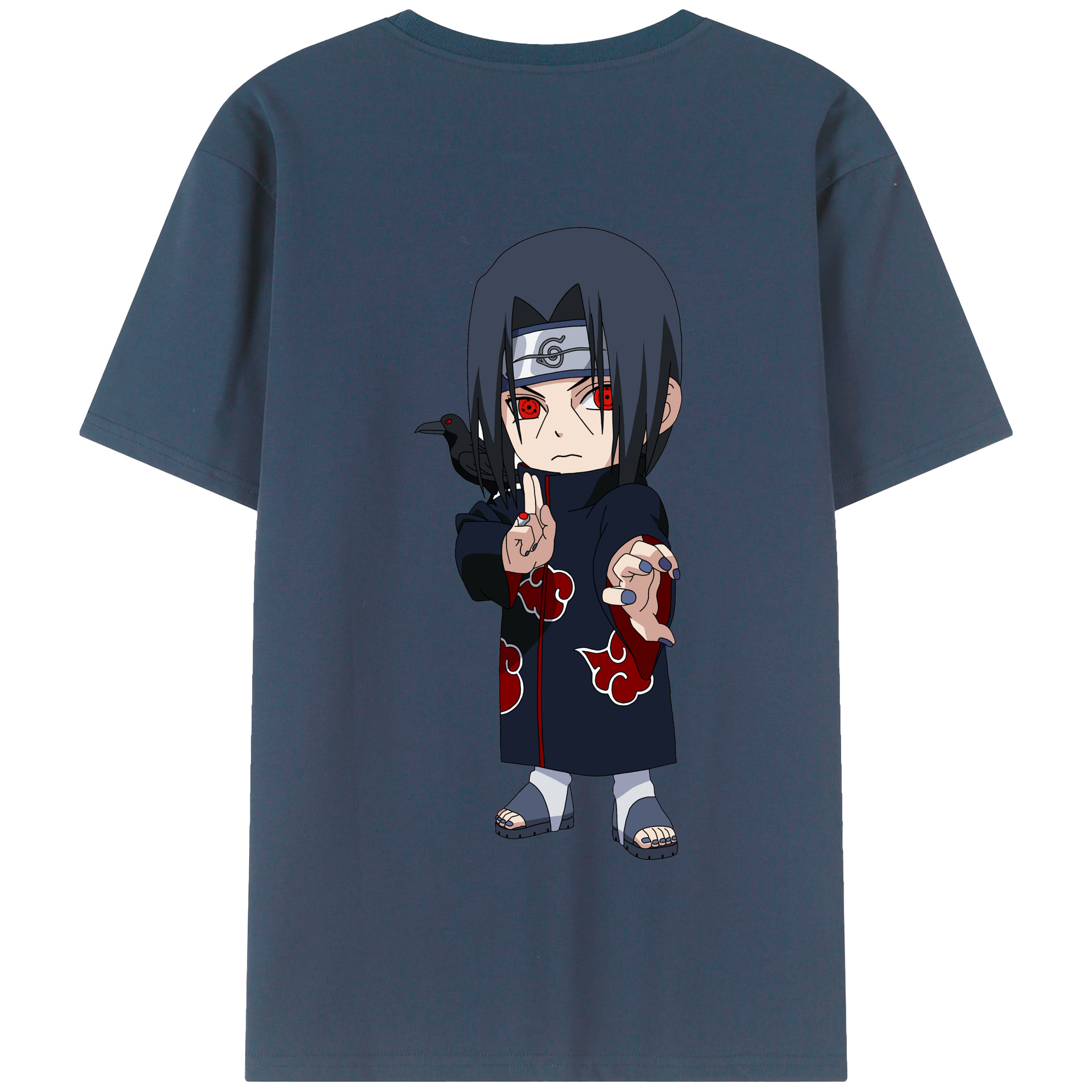 （画像用） NARUTO -ナルト- うちは イタチ Uchiha Itachi 綿100％半袖Tシャツ（背面プリント）