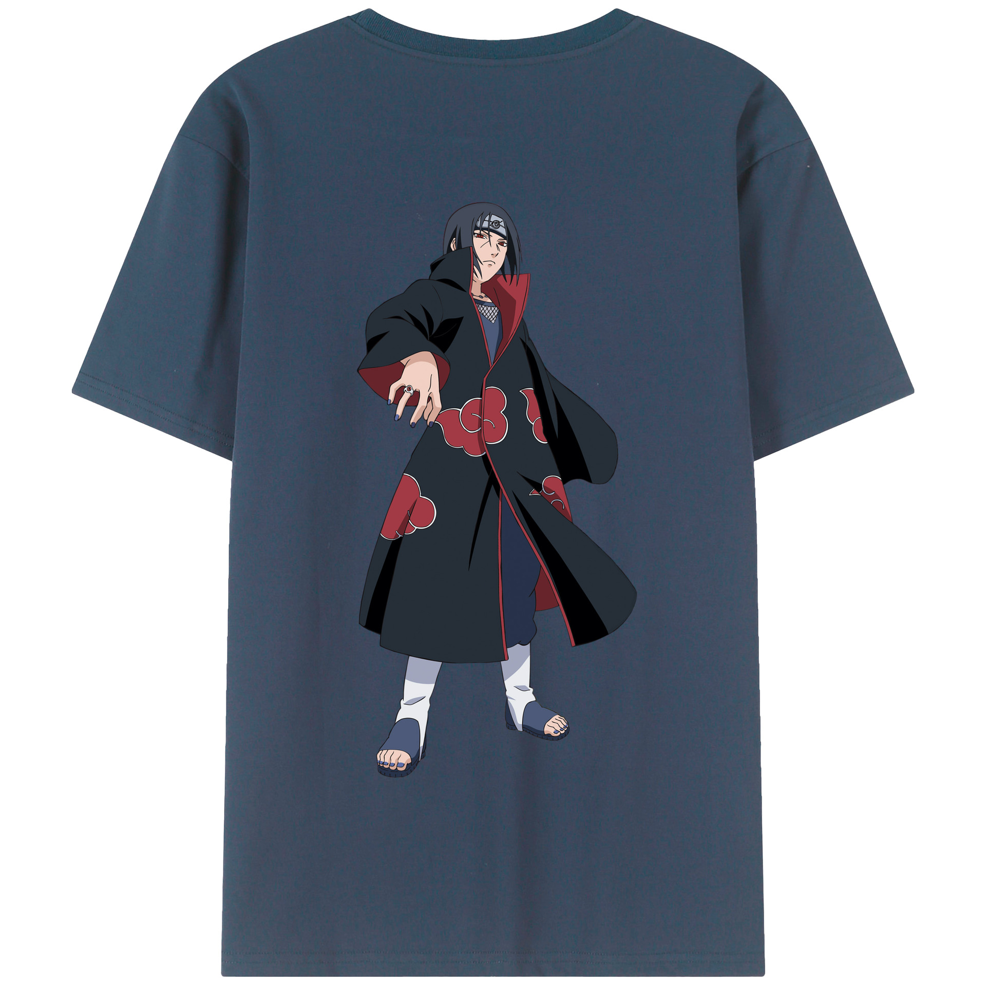 （画像用） NARUTO -ナルト- うちは イタチ Uchiha Itachi 綿100％半袖Tシャツ（背面プリント）