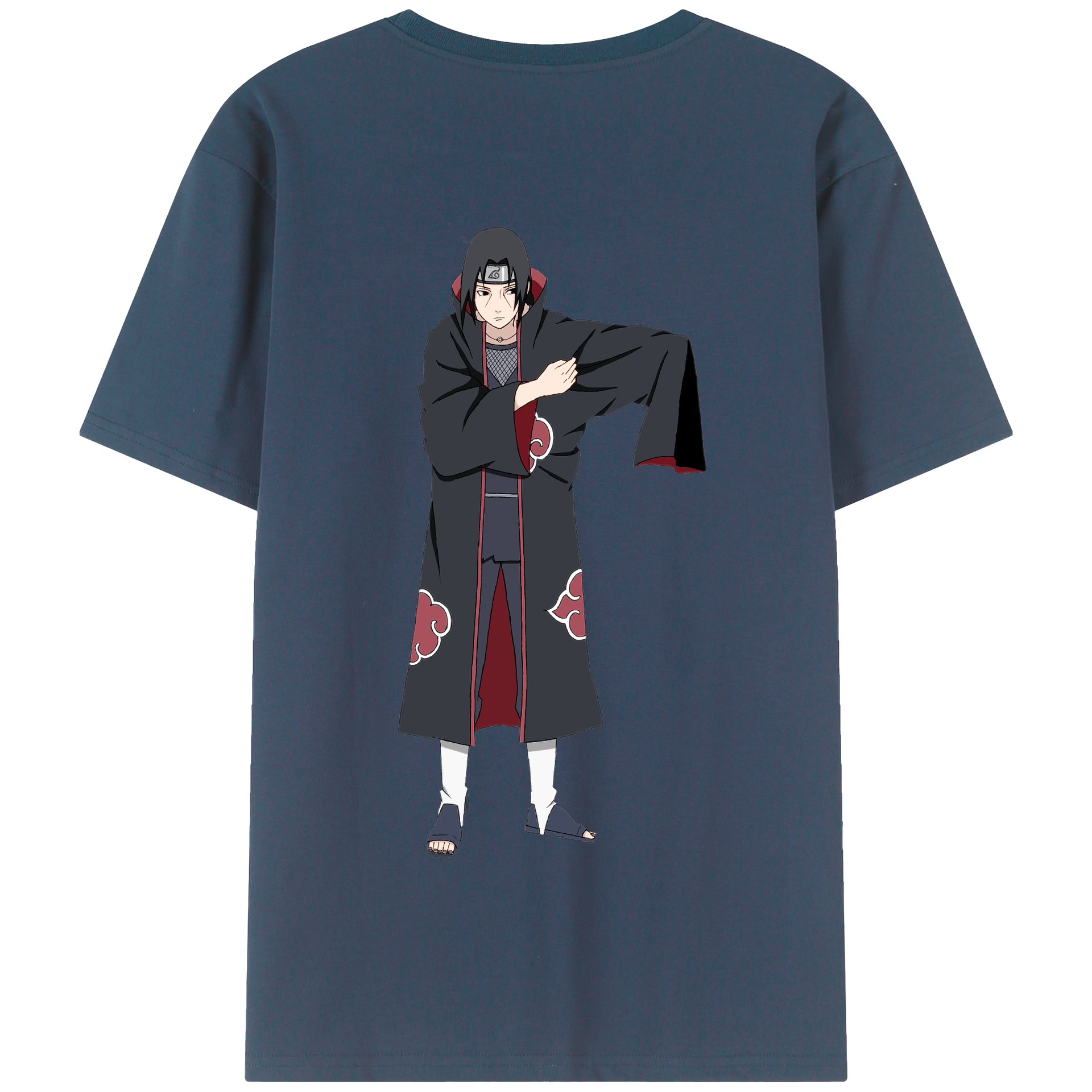 （画像用） NARUTO -ナルト- うちは イタチ Uchiha Itachi 綿100％半袖Tシャツ（背面プリント）