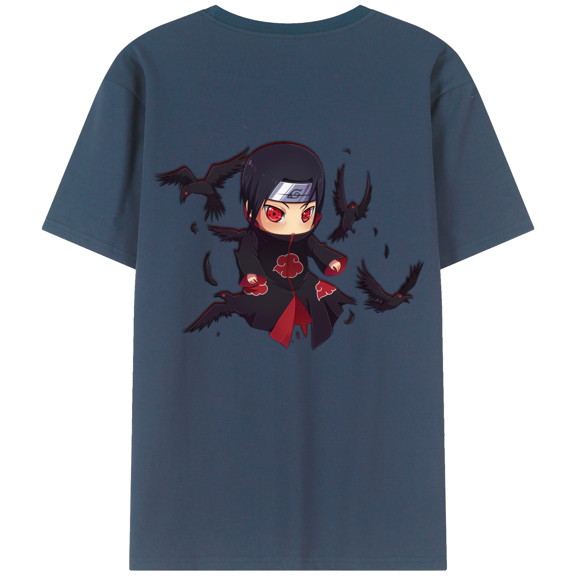 （画像用） NARUTO -ナルト- うちは イタチ Uchiha Itachi 綿100％半袖Tシャツ（背面プリント）