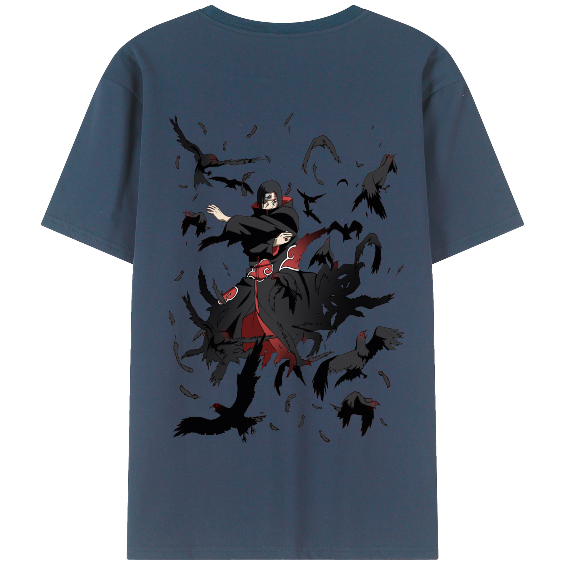 （画像用） NARUTO -ナルト- うちは イタチ Uchiha Itachi 綿100％半袖Tシャツ（背面プリント）