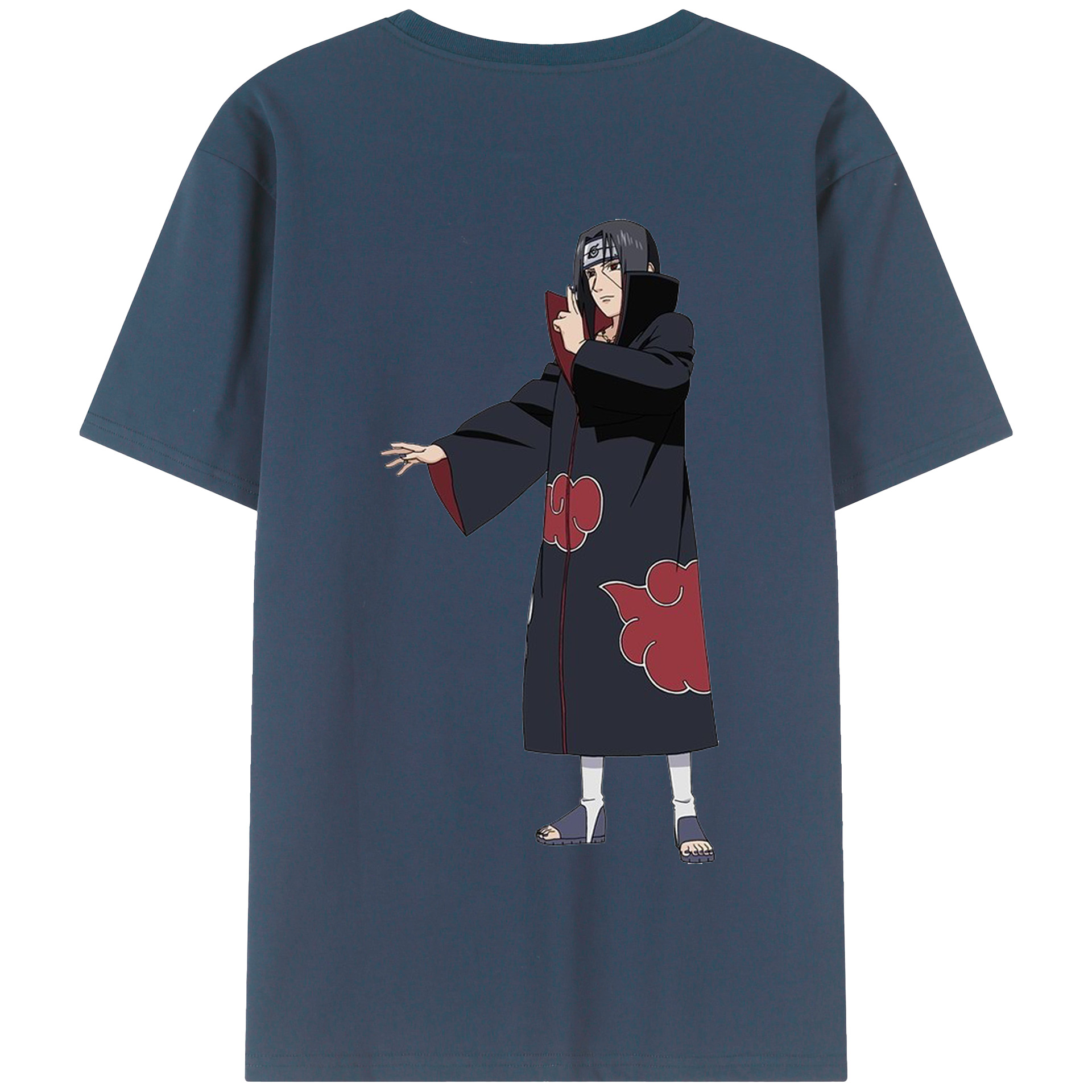 （画像用） NARUTO -ナルト- うちは イタチ Uchiha Itachi 綿100％半袖Tシャツ（背面プリント）