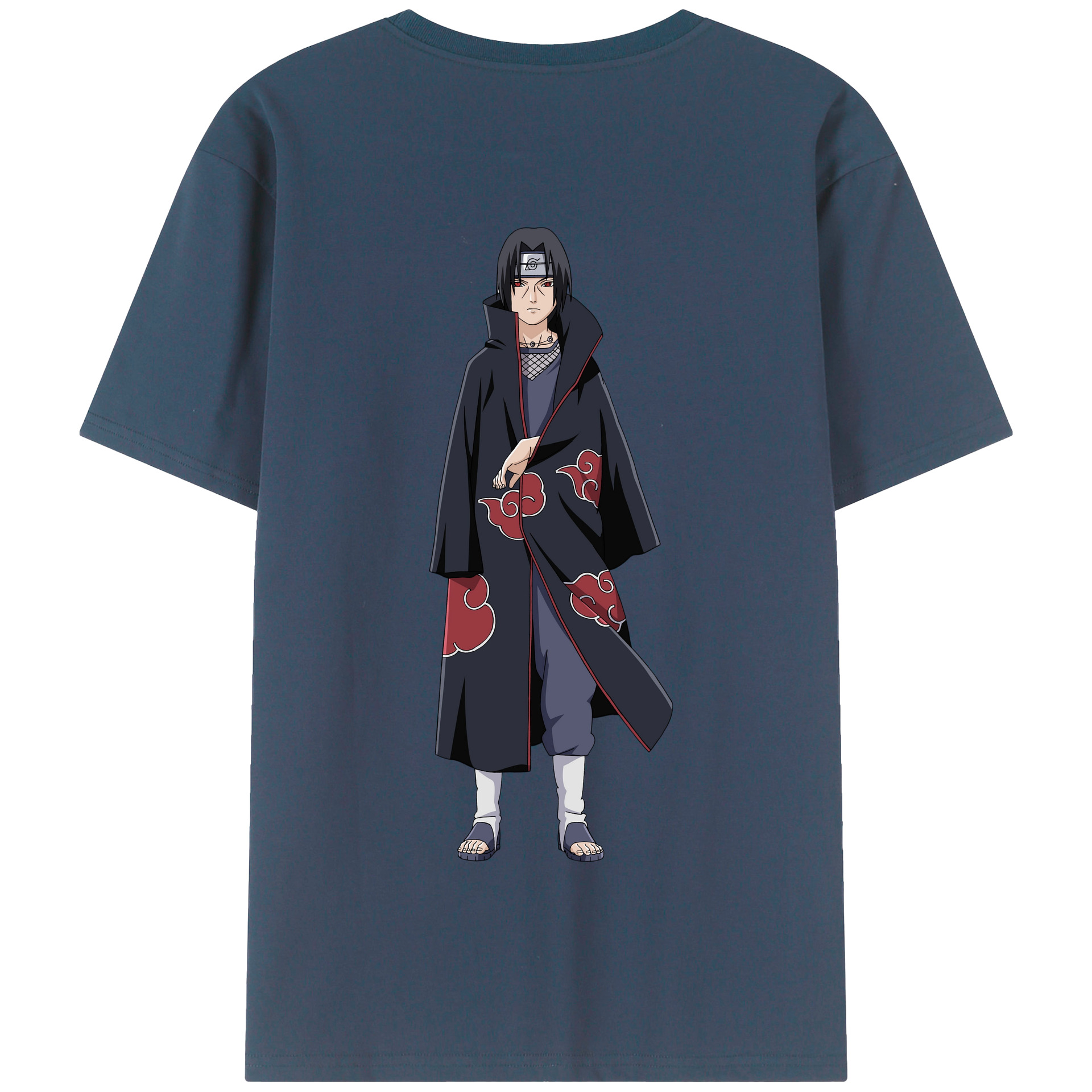 （画像用） NARUTO -ナルト- うちは イタチ Uchiha Itachi 綿100％半袖Tシャツ（背面プリント）