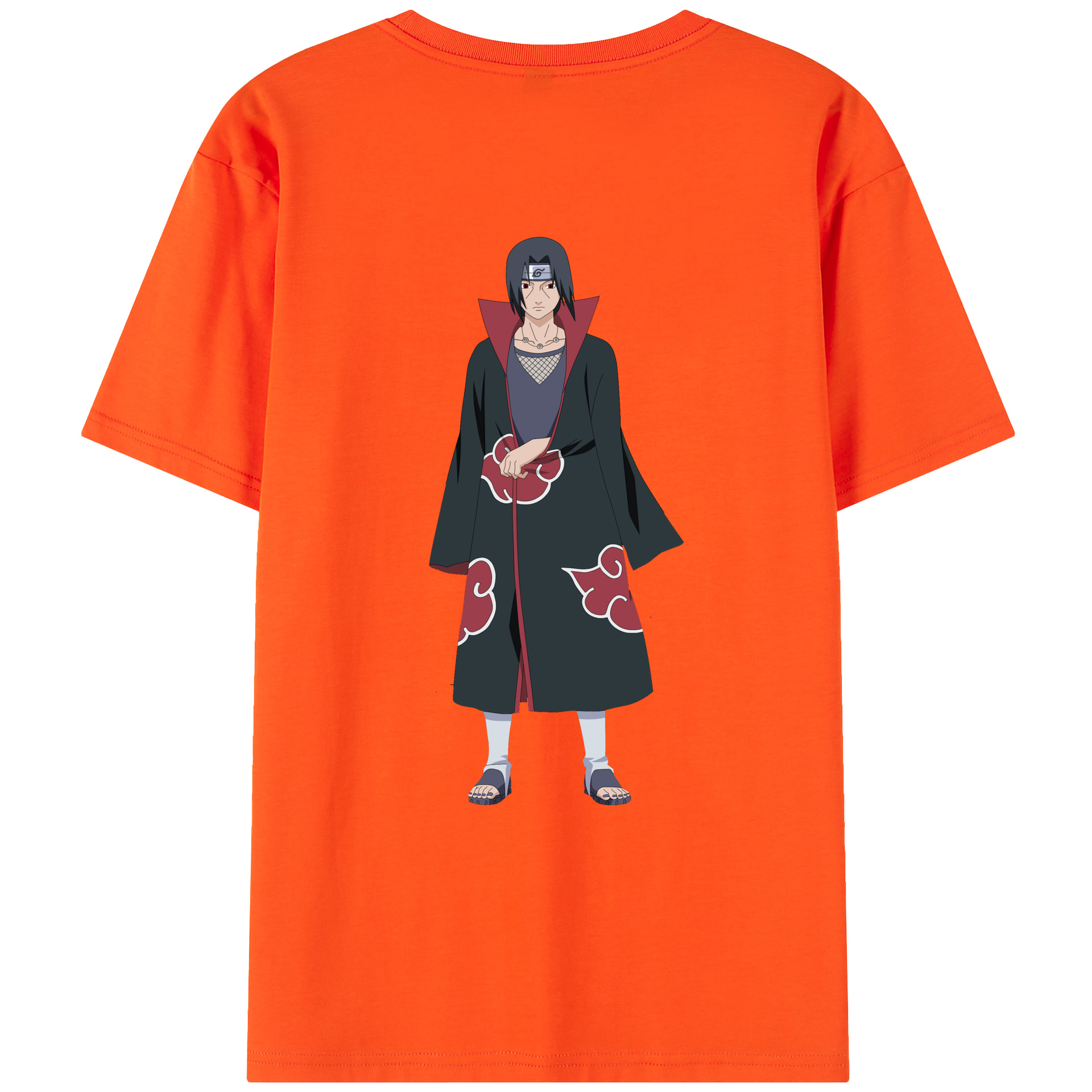 （画像用） NARUTO -ナルト- うちは イタチ Uchiha Itachi 綿100％半袖Tシャツ（背面プリント）