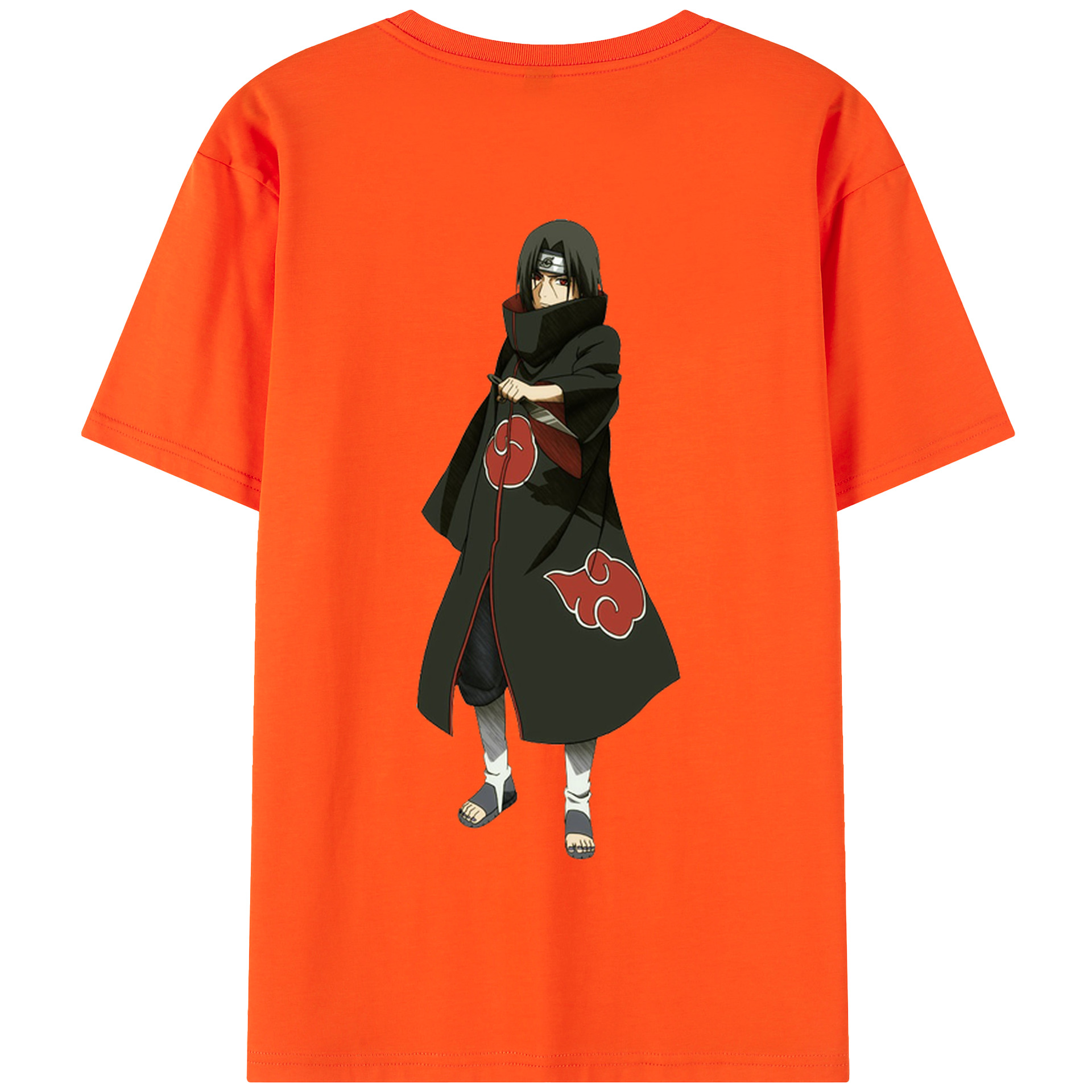 （画像用） NARUTO -ナルト- うちは イタチ Uchiha Itachi 綿100％半袖Tシャツ（背面プリント）
