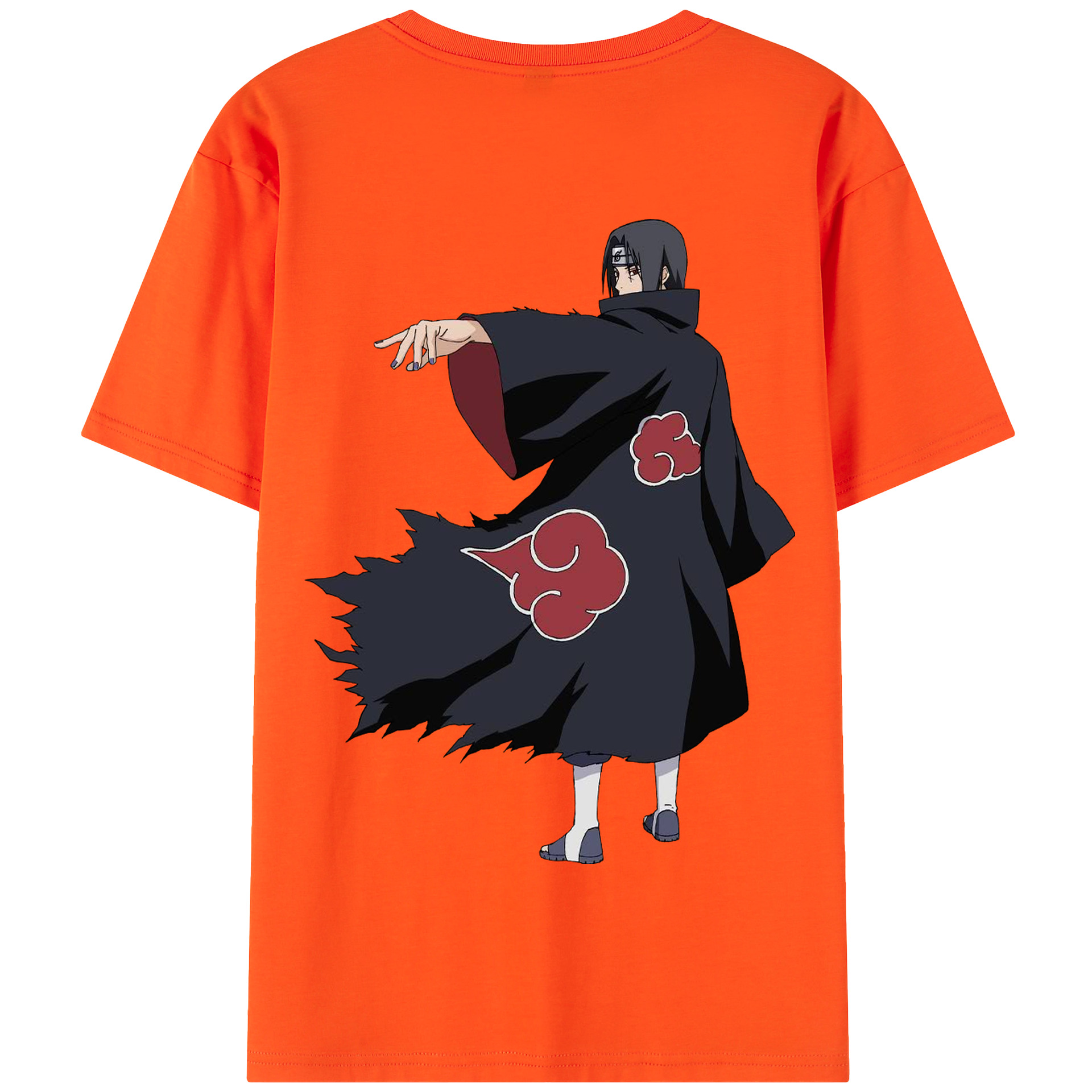 （画像用） NARUTO -ナルト- うちは イタチ Uchiha Itachi 綿100％半袖Tシャツ（背面プリント）