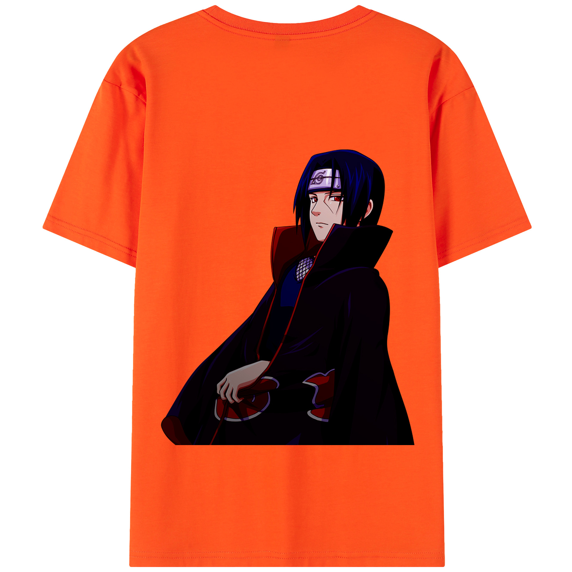 （画像用） NARUTO -ナルト- うちは イタチ Uchiha Itachi 綿100％半袖Tシャツ（背面プリント）